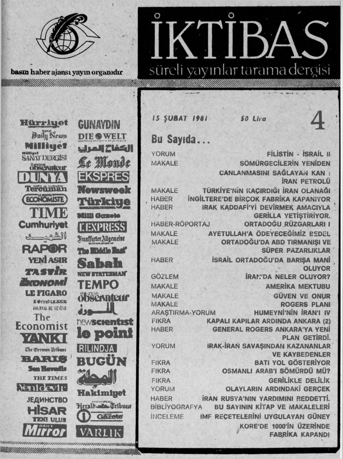 1. Cilt 4. Sayı Kapağı