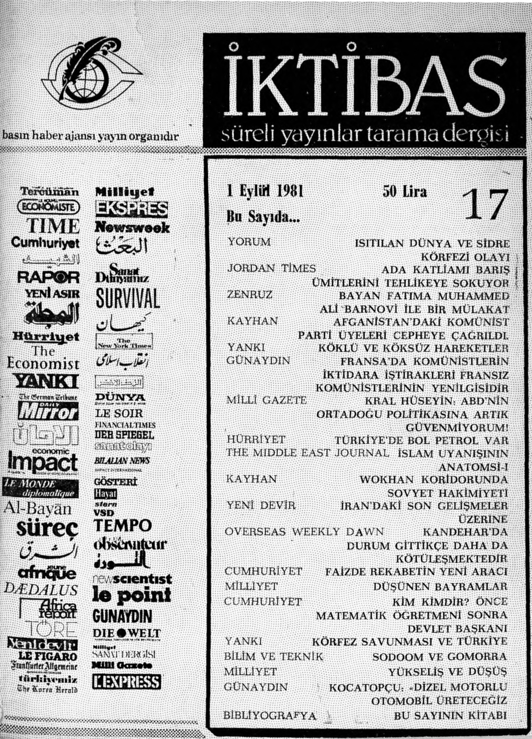 1. Cilt 17. Sayı Kapağı