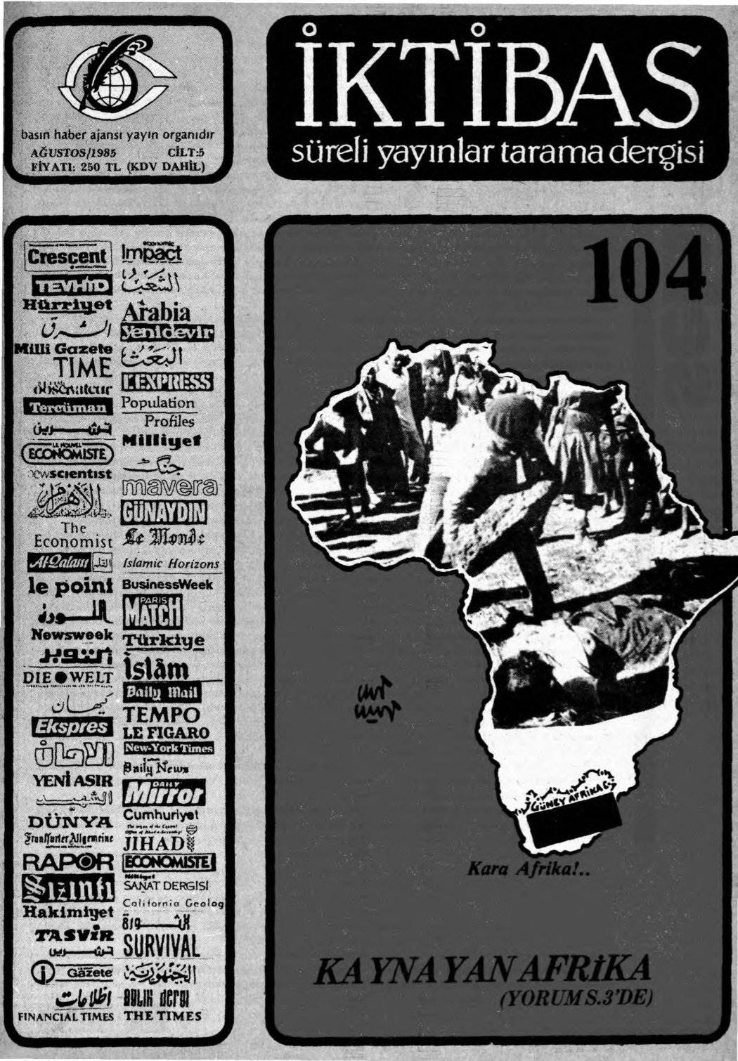 5. Cilt 104. Sayı Kapağı
