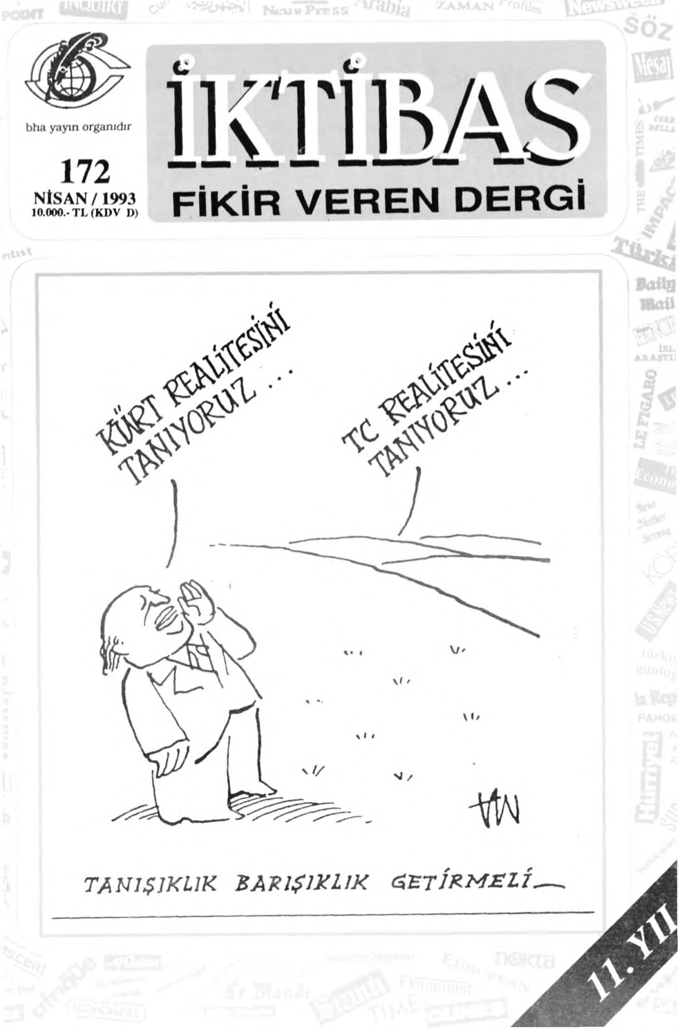 11. Cilt 172. Sayı Kapağı