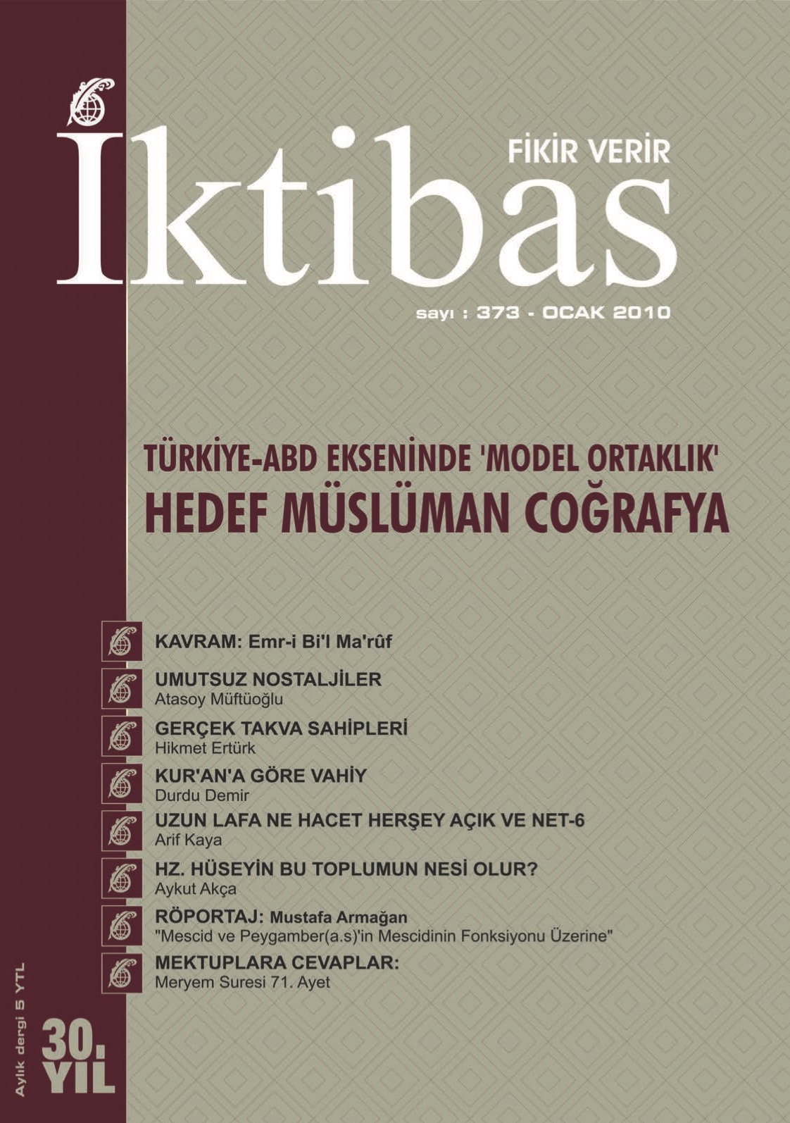 30. Cilt 373. Sayı Kapağı
