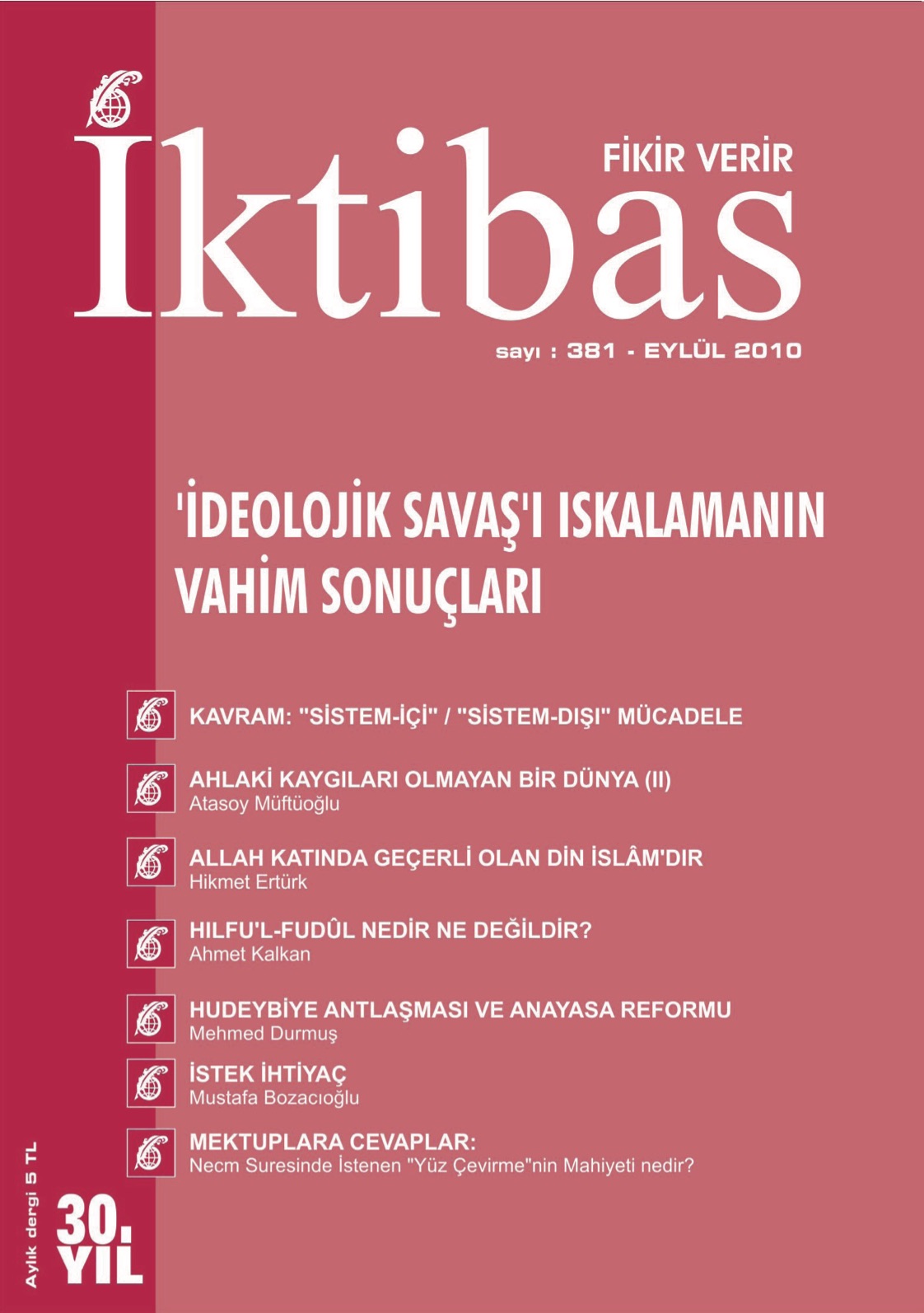 30. Cilt 381. Sayı Kapağı