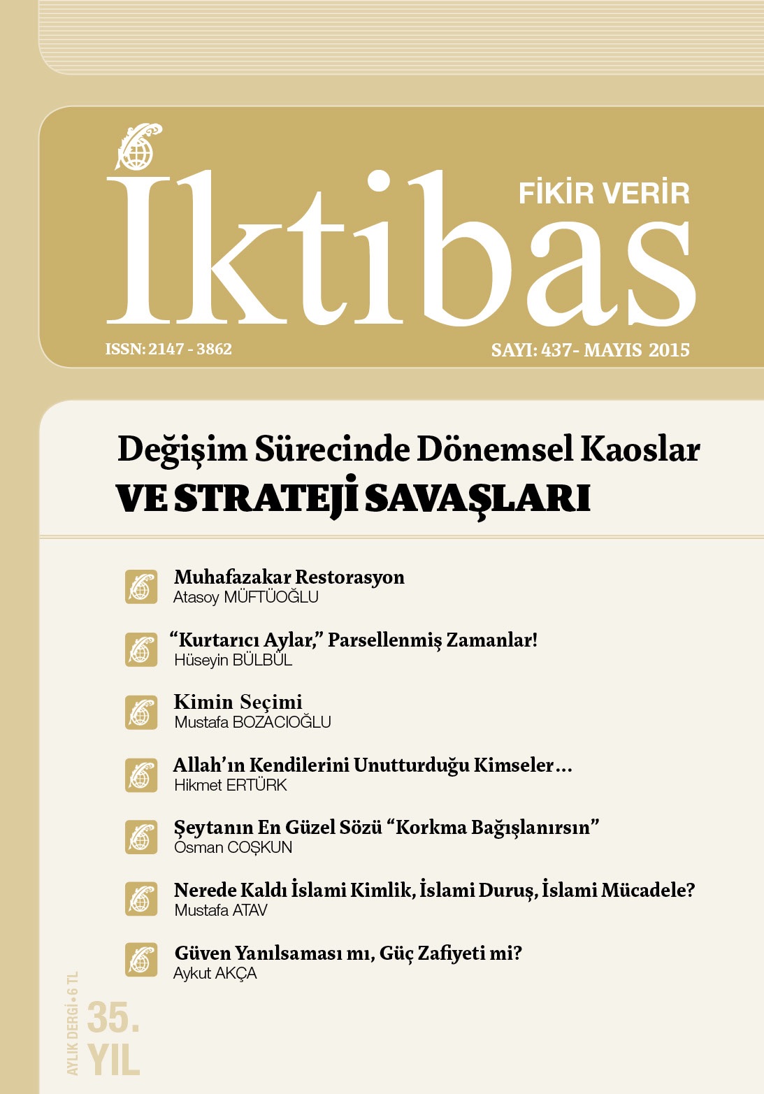 35. Cilt 437. Sayı Kapağı
