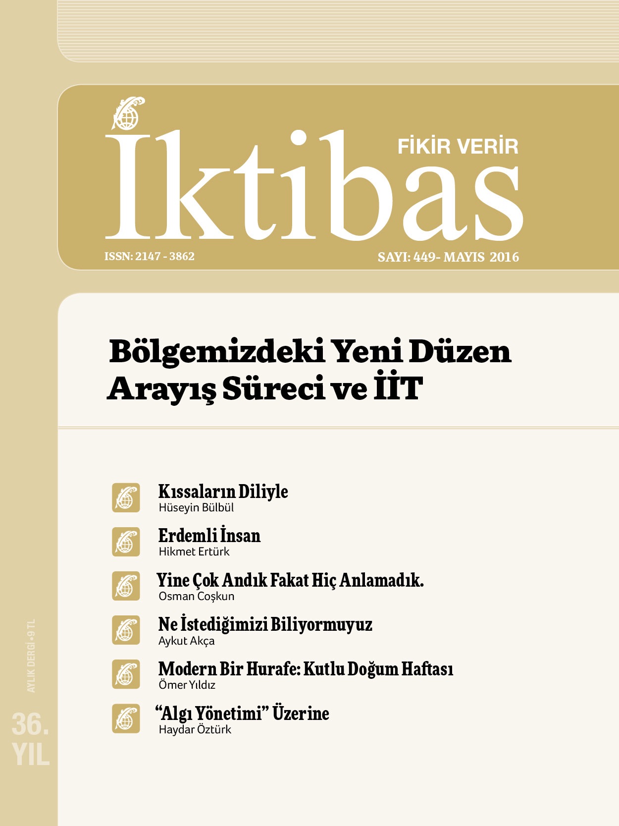 36. Cilt 449. Sayı Kapağı