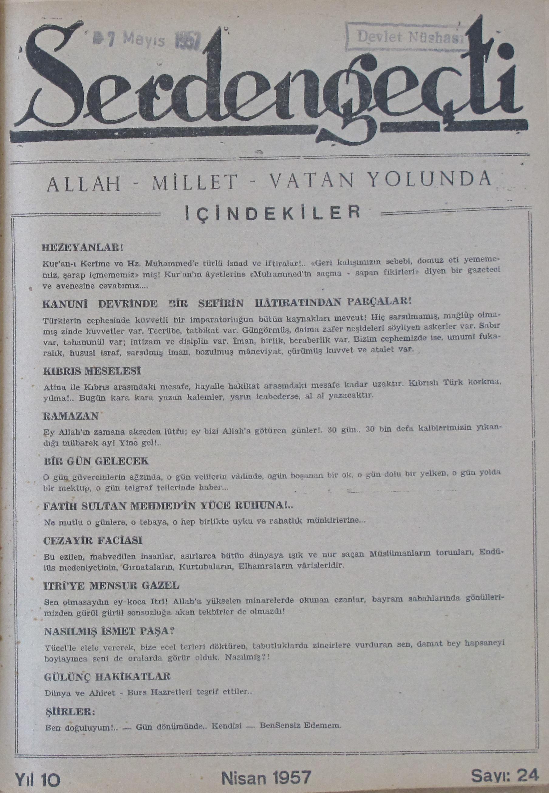 10. Cilt 24. Sayı Kapağı