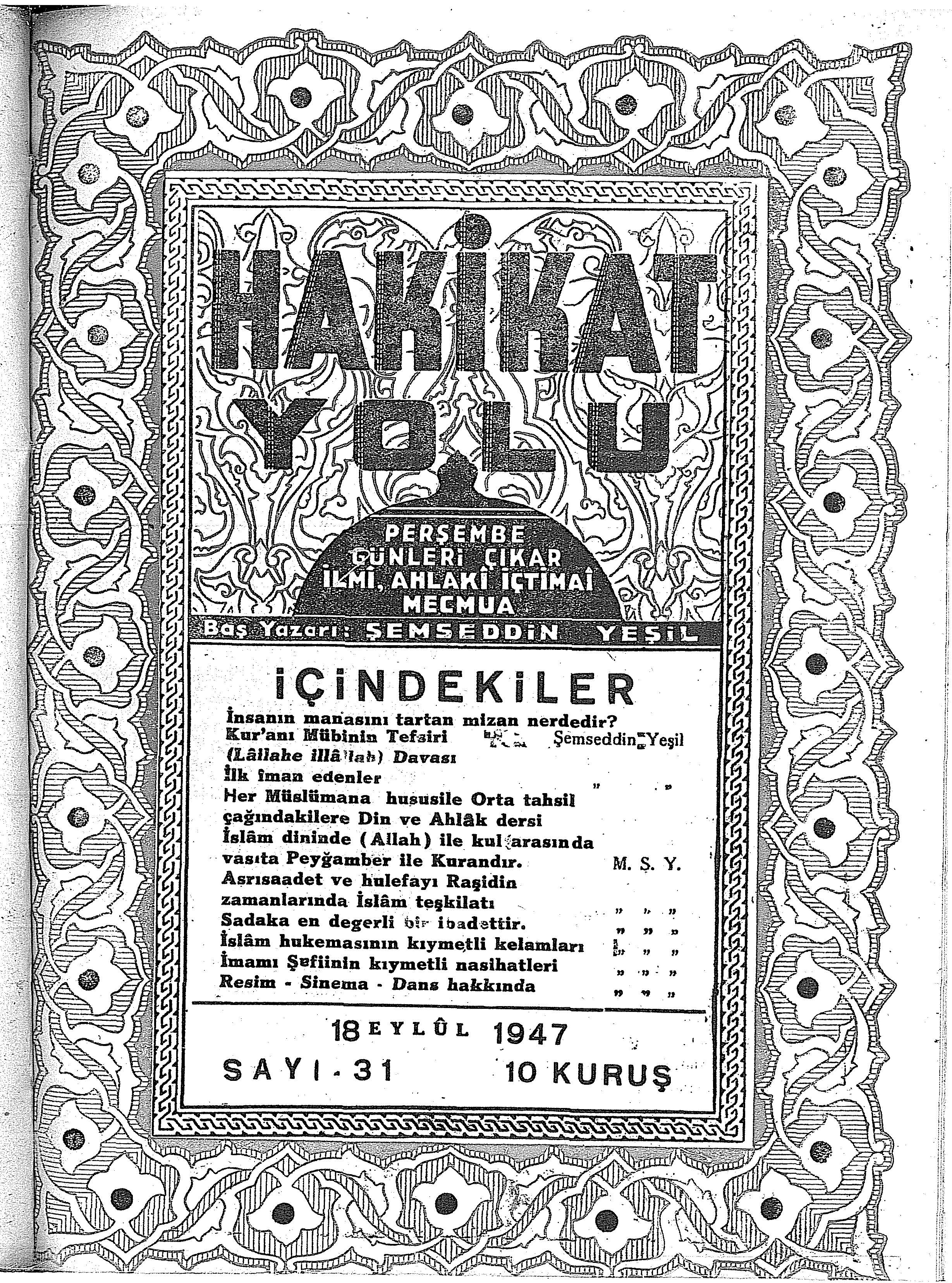31. Sayı Kapağı