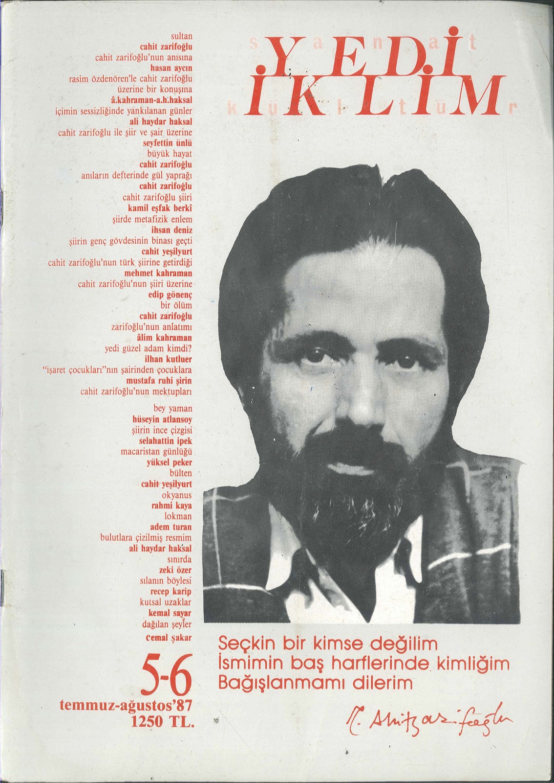 1. Cilt 5-6. Sayı Kapağı