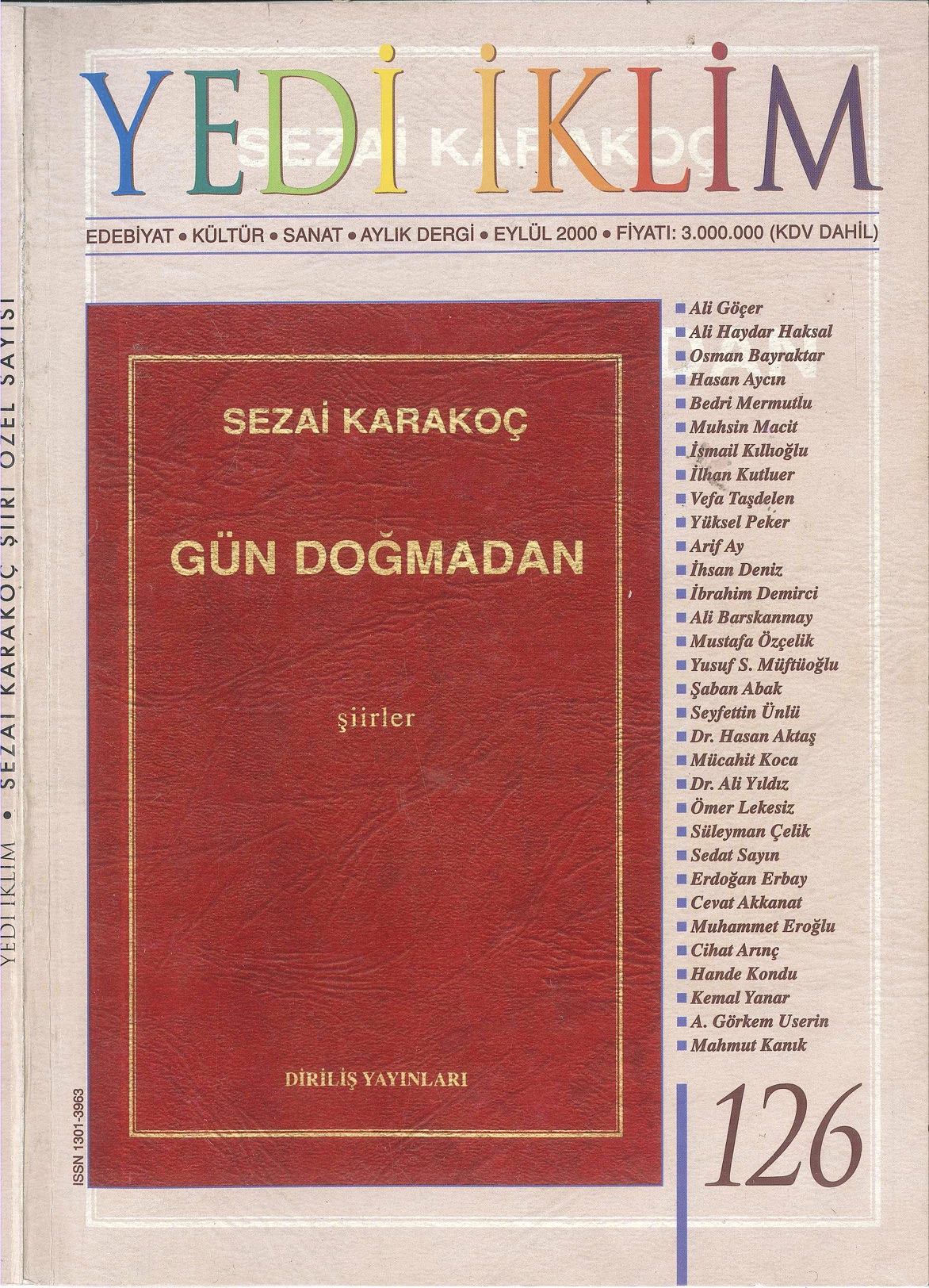 14. Cilt 126. Sayı Kapağı