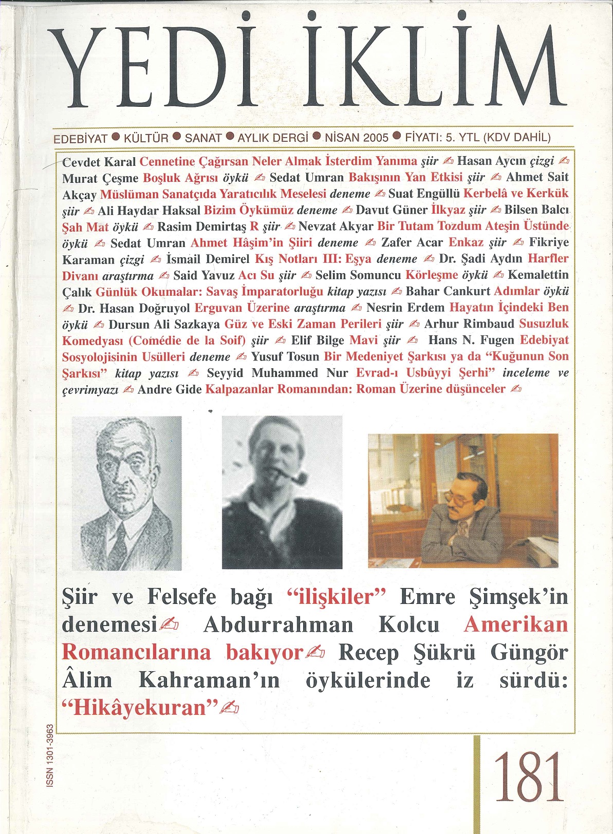 18. Cilt 181. Sayı Kapağı