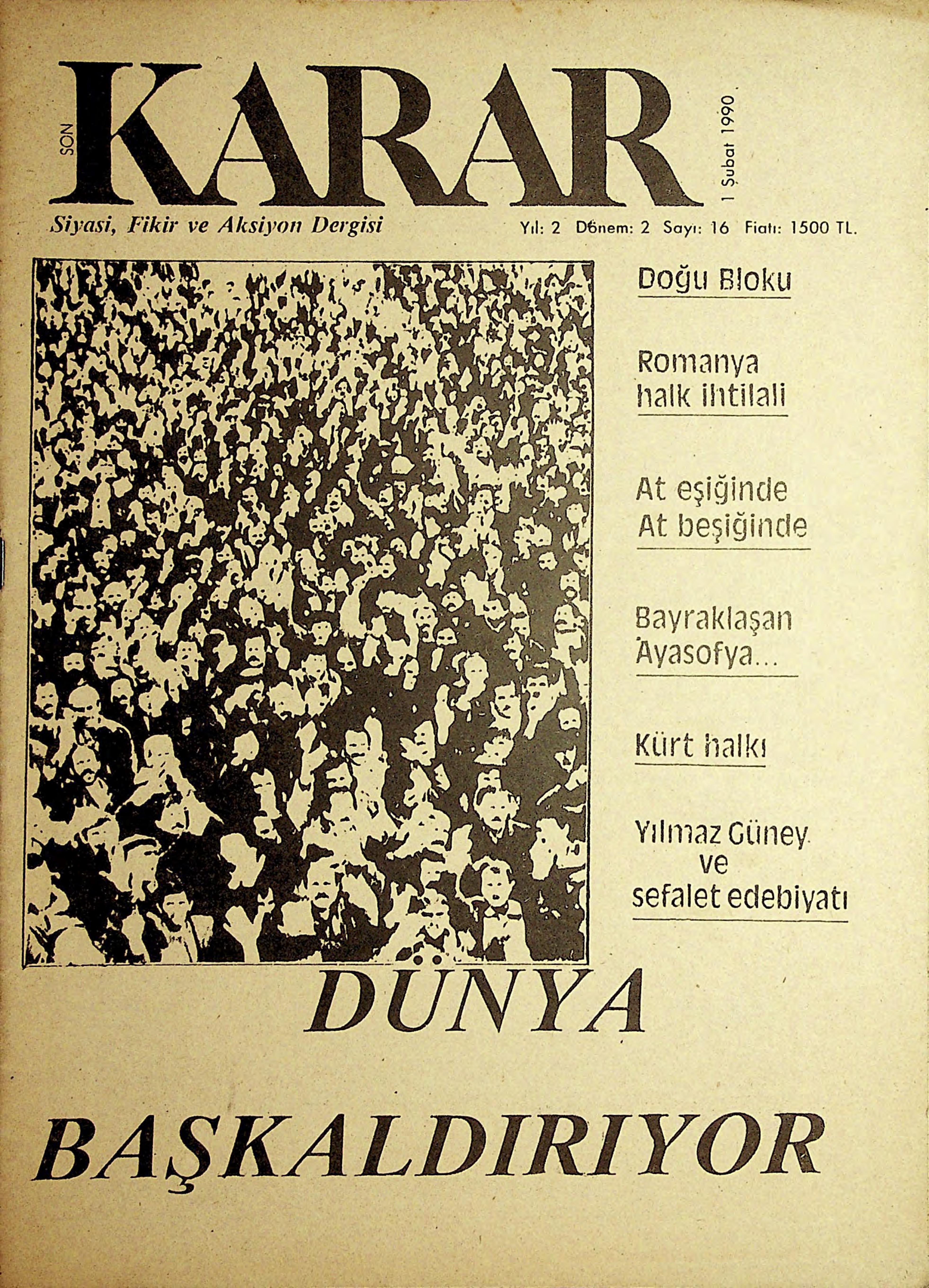 16. Sayı Kapağı