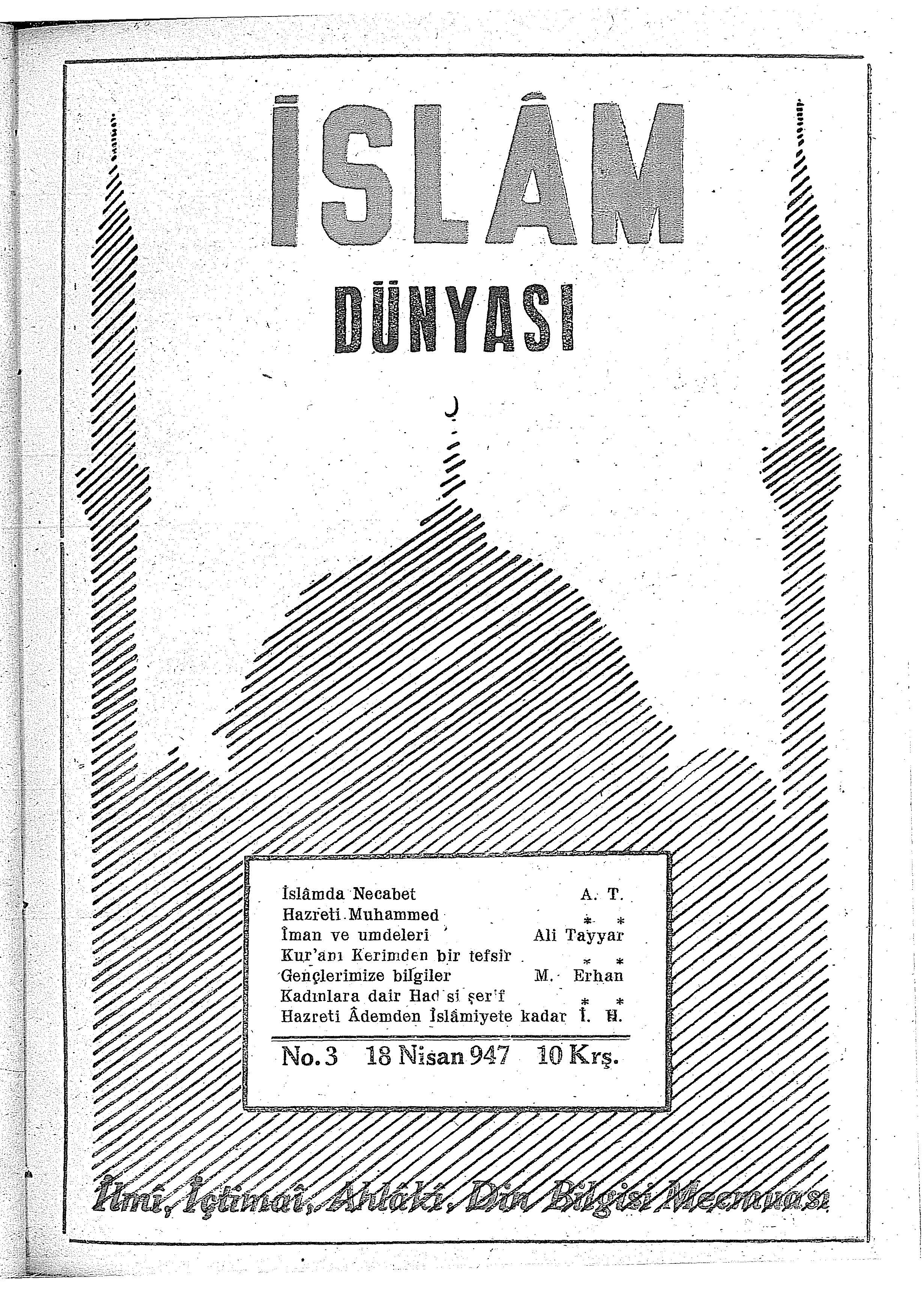 1. Cilt 3. Sayı Kapağı