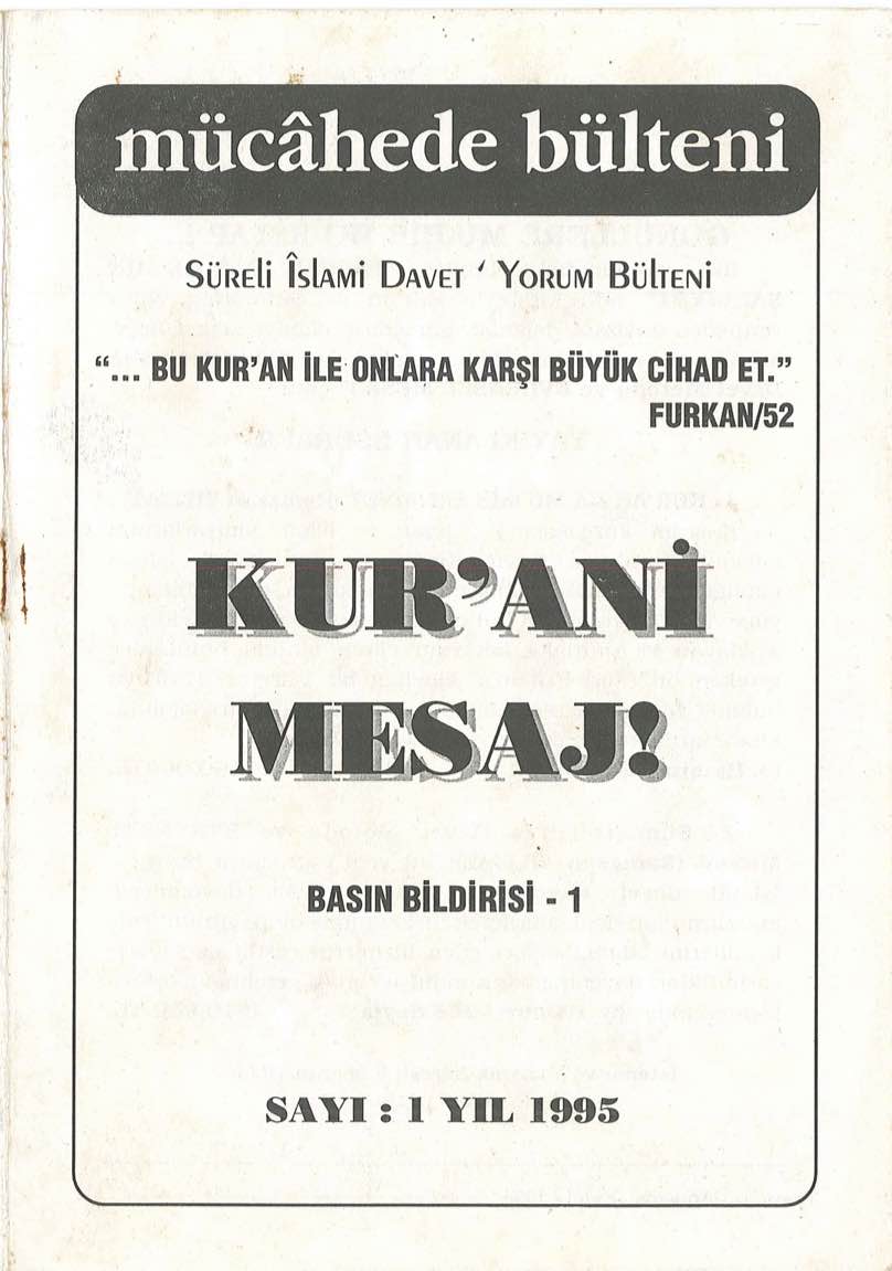 1. Sayı Kapağı