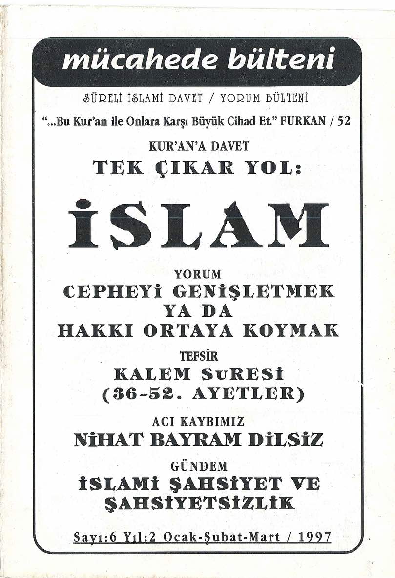 6. Sayı Kapağı
