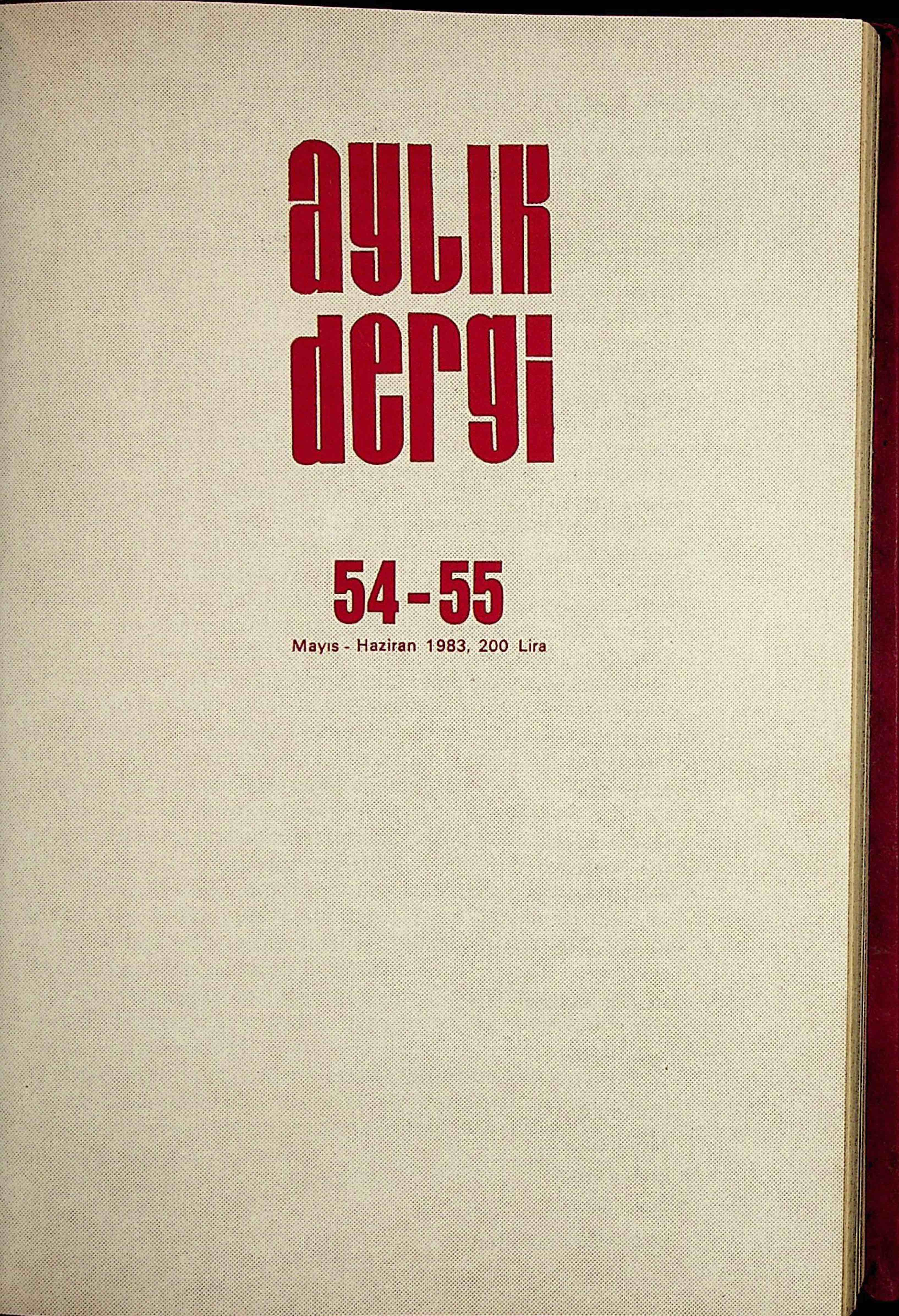 54-55. Sayı Kapağı
