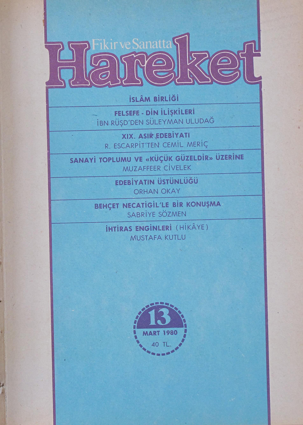 7. Cilt 175. Sayı Kapağı