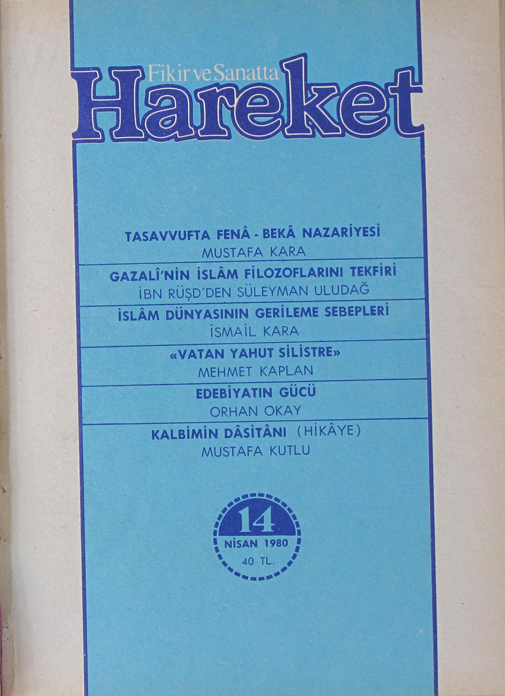7. Cilt 176. Sayı Kapağı