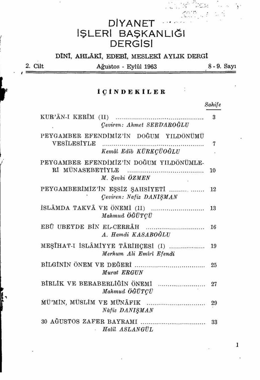 2. Cilt 8-9. Sayı Kapağı