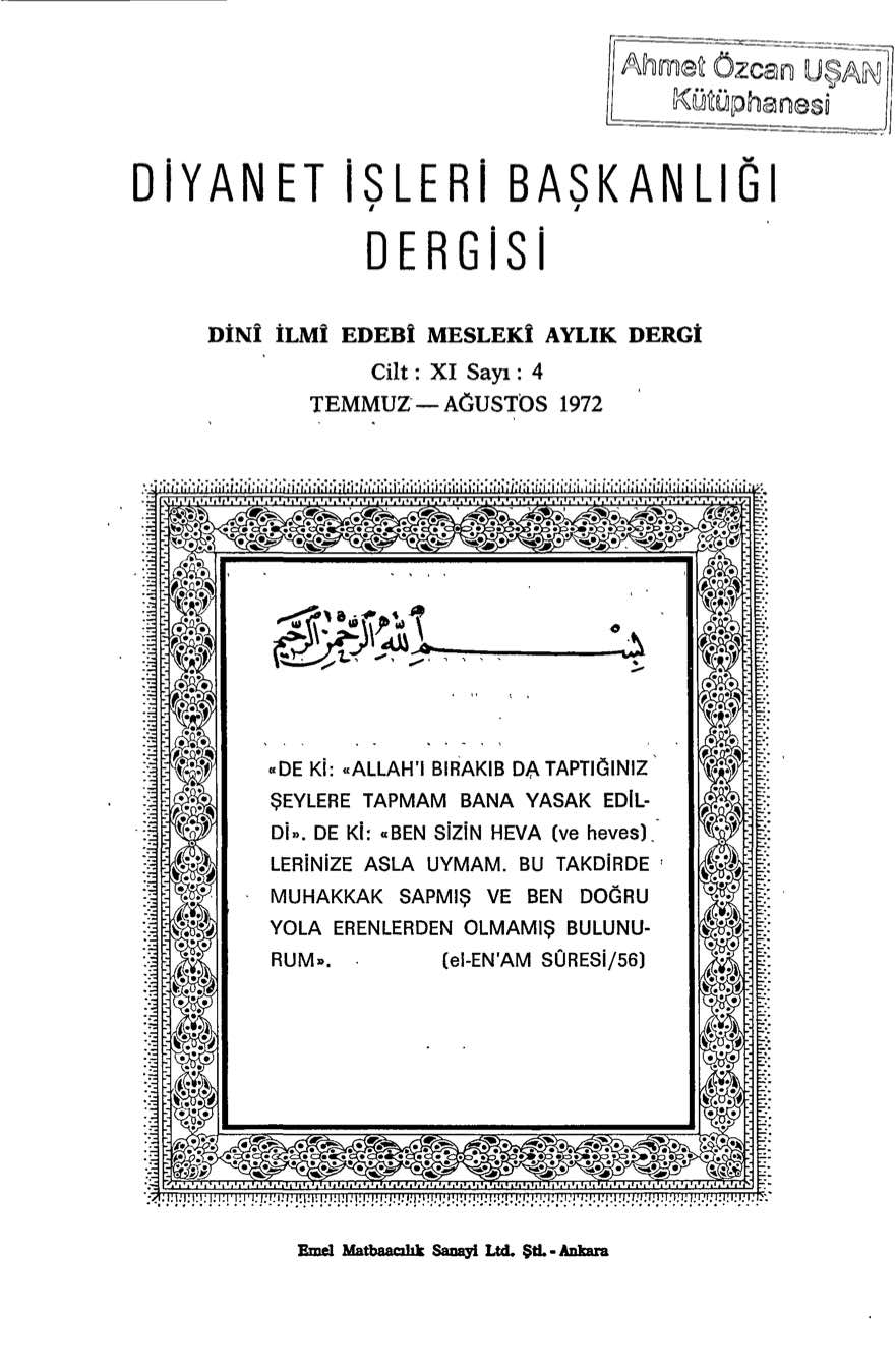 11. Cilt 4. Sayı Kapağı