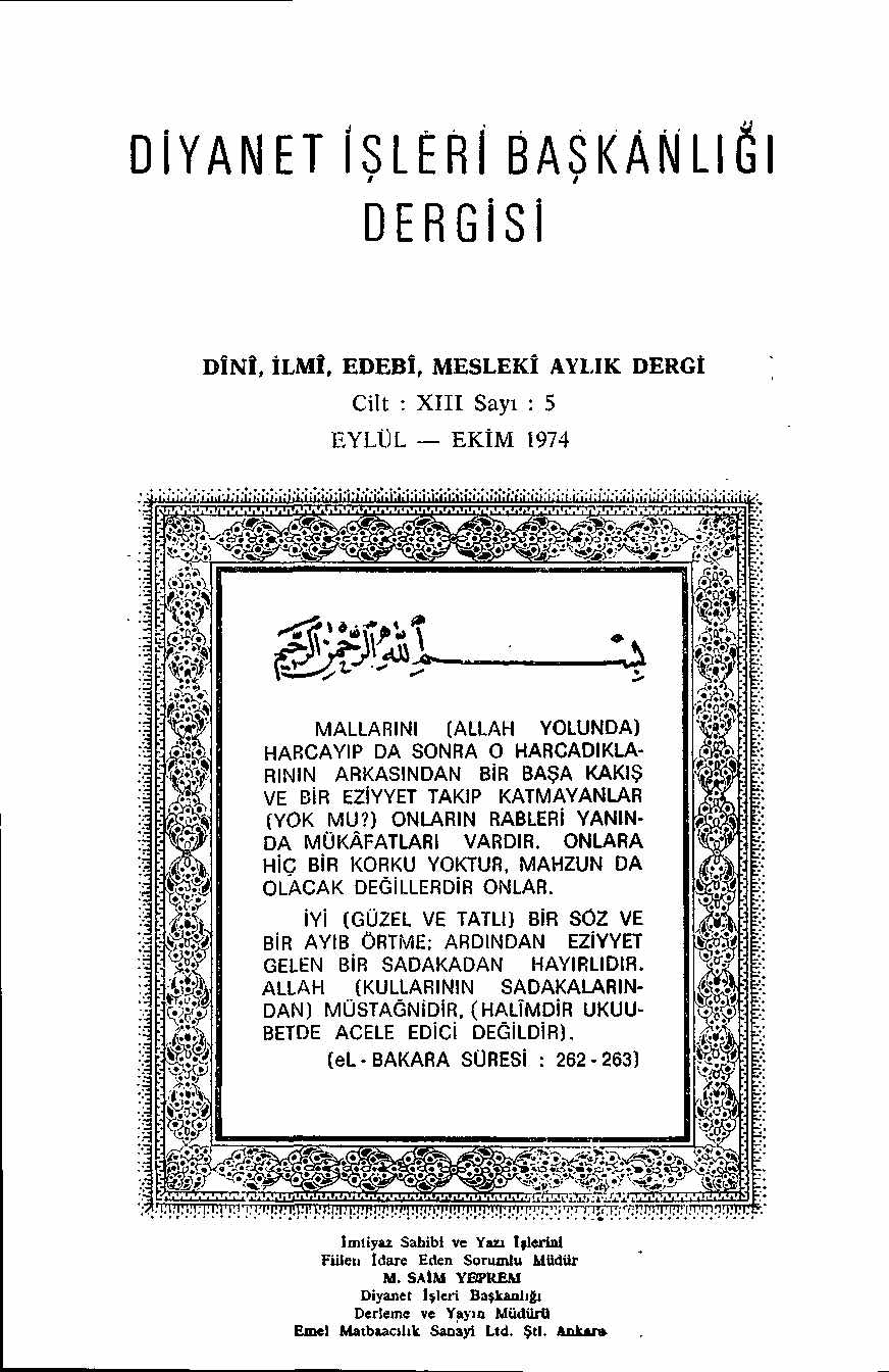 13. Cilt 5. Sayı Kapağı