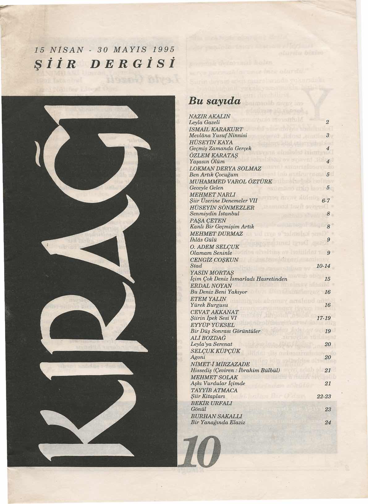 10. Sayı Kapağı