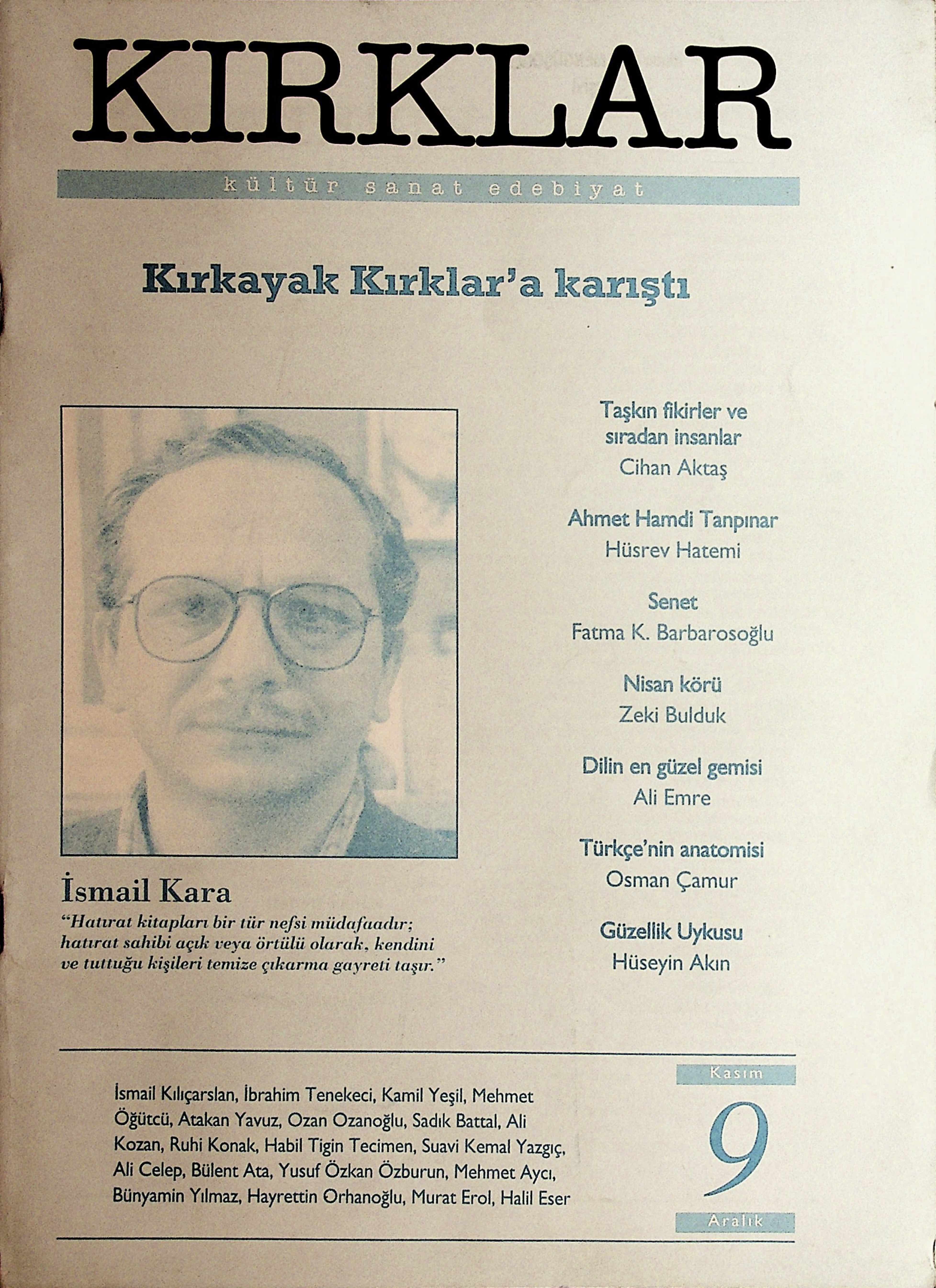 1. Cilt 9. Sayı Kapağı
