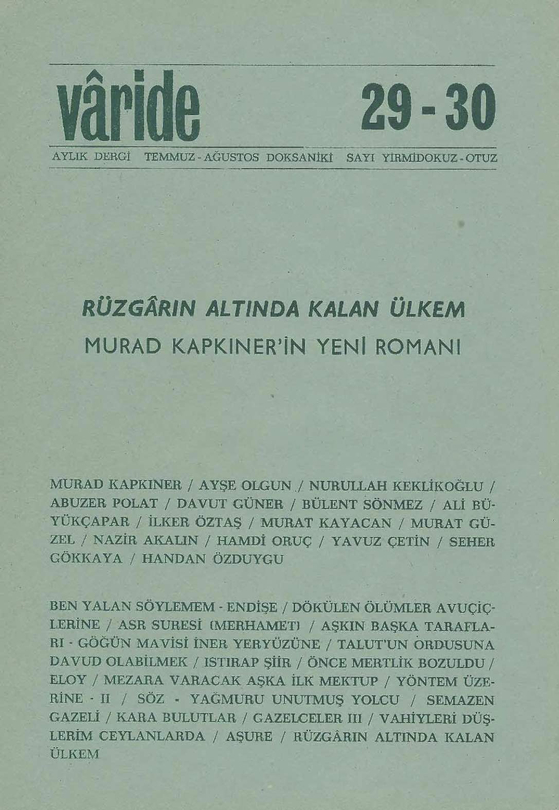 29-30. Sayı Kapağı