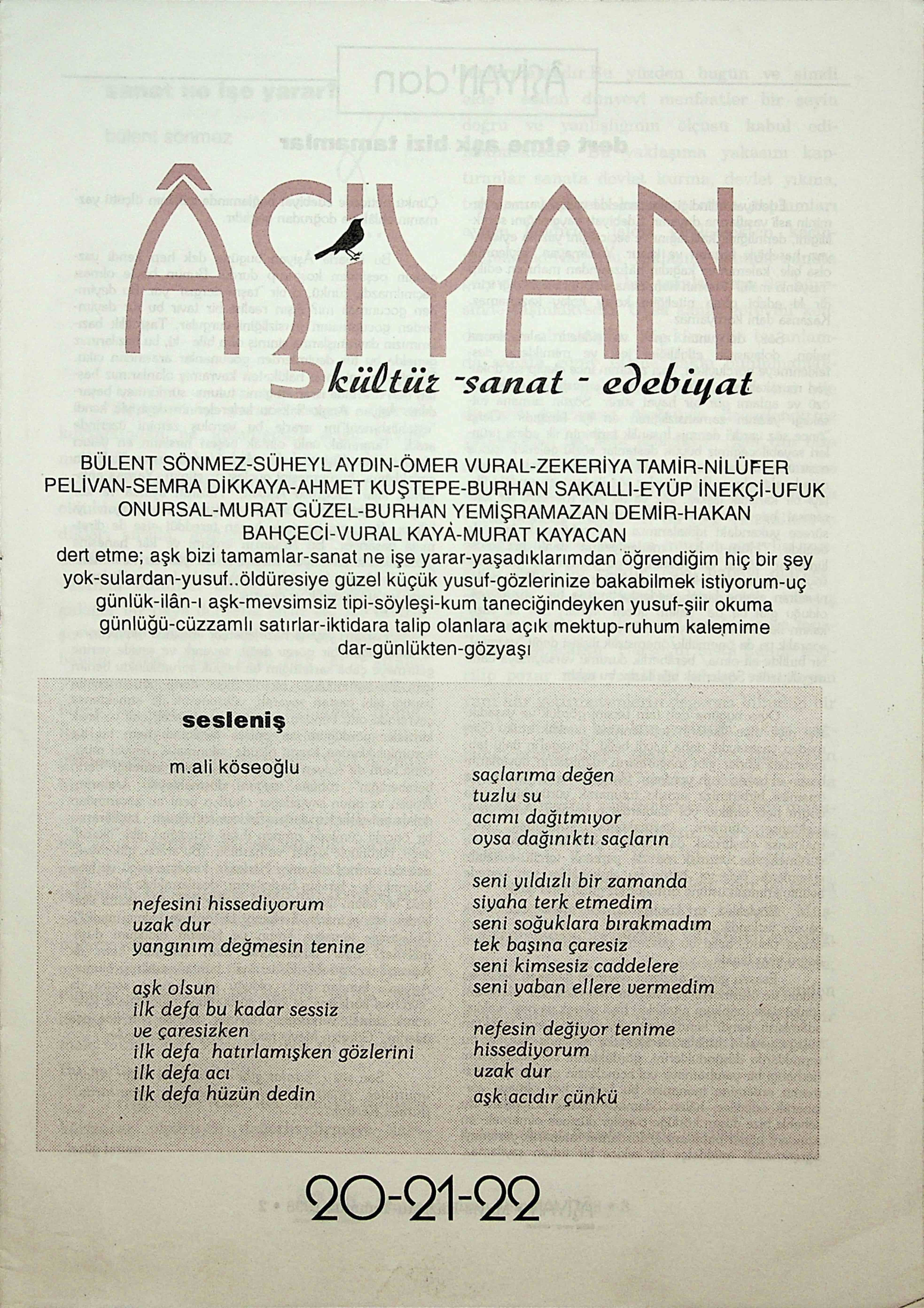 20-21-22. Sayı Kapağı