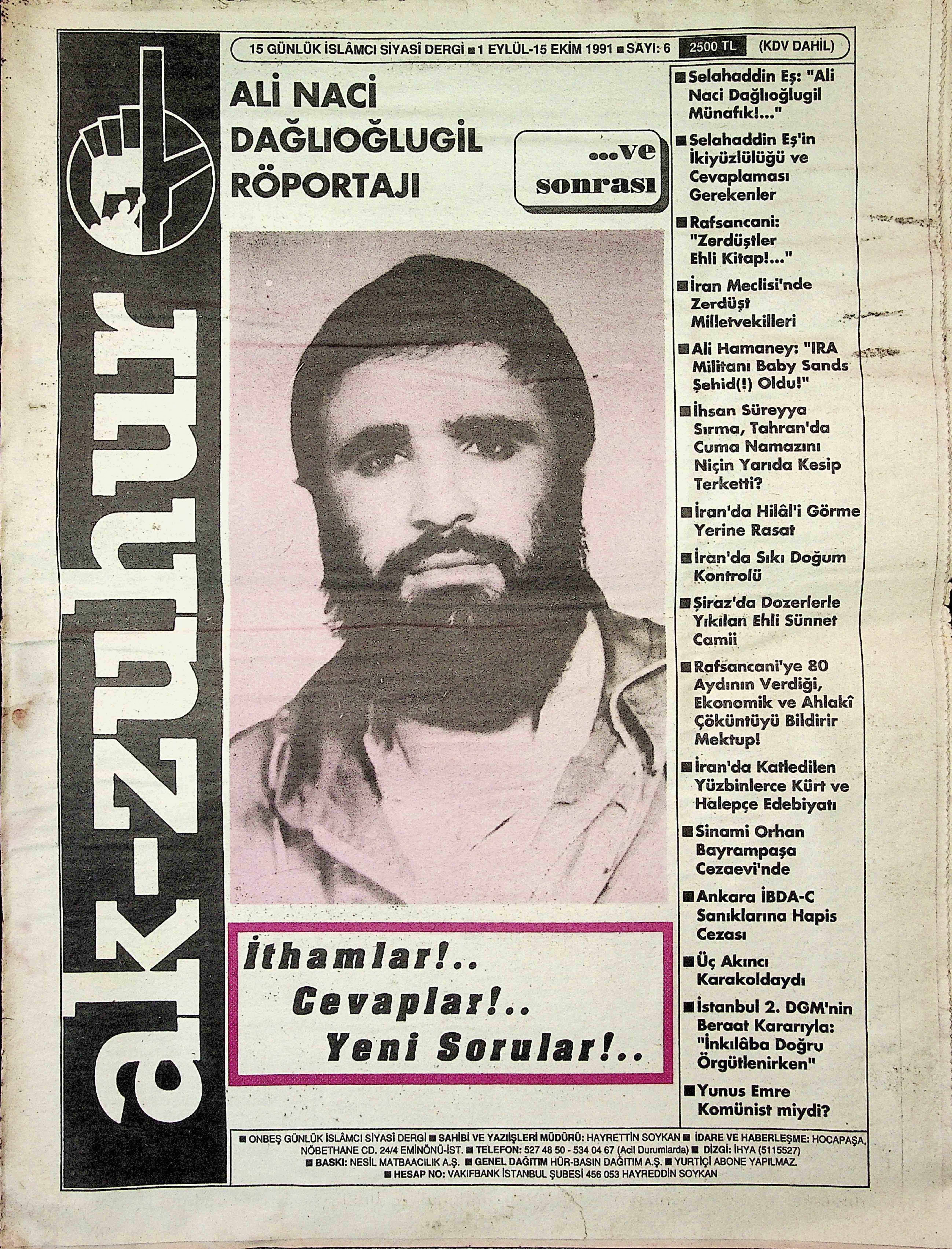 1. Cilt 6. Sayı Kapağı