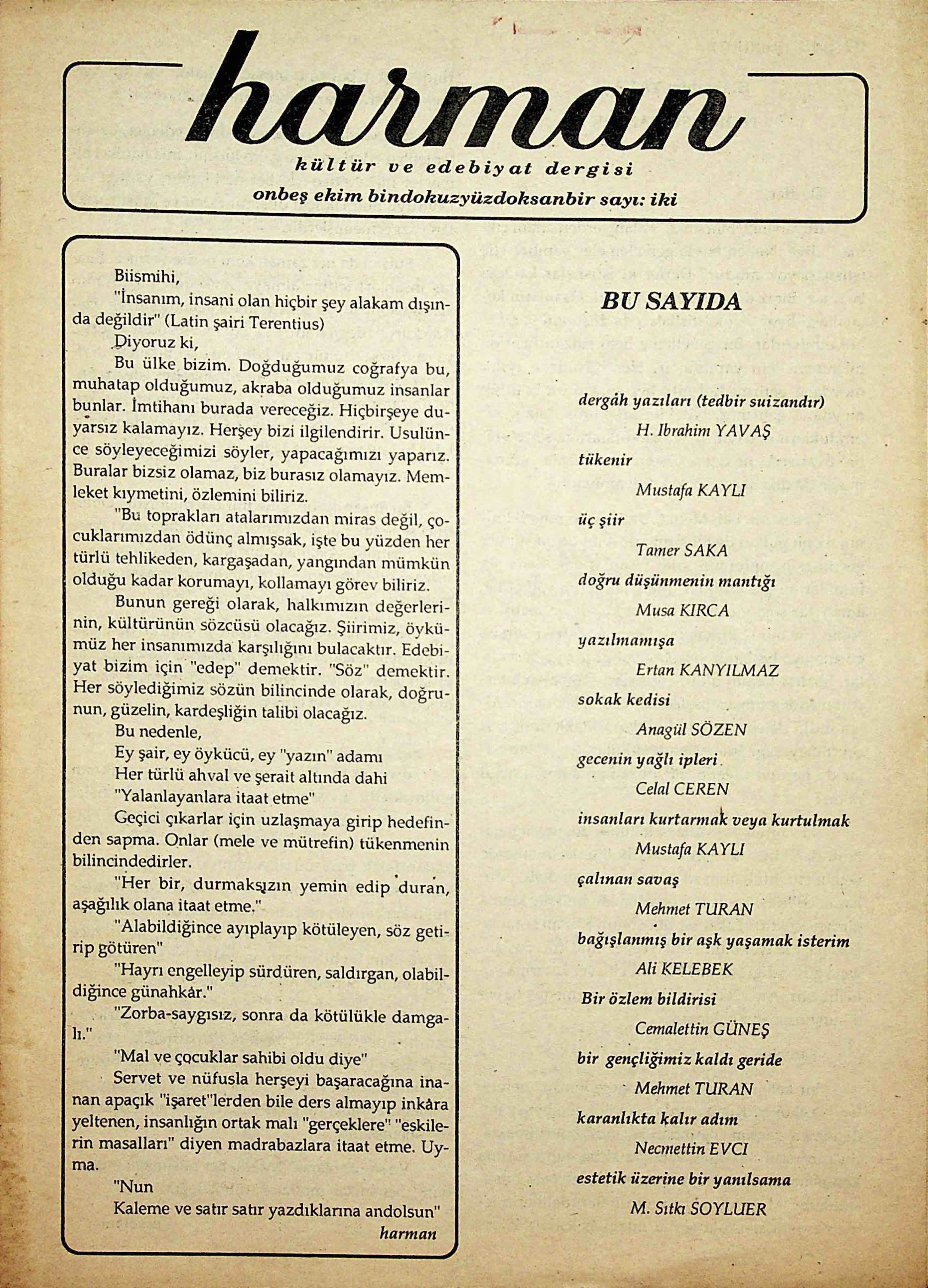 2. Sayı Kapağı