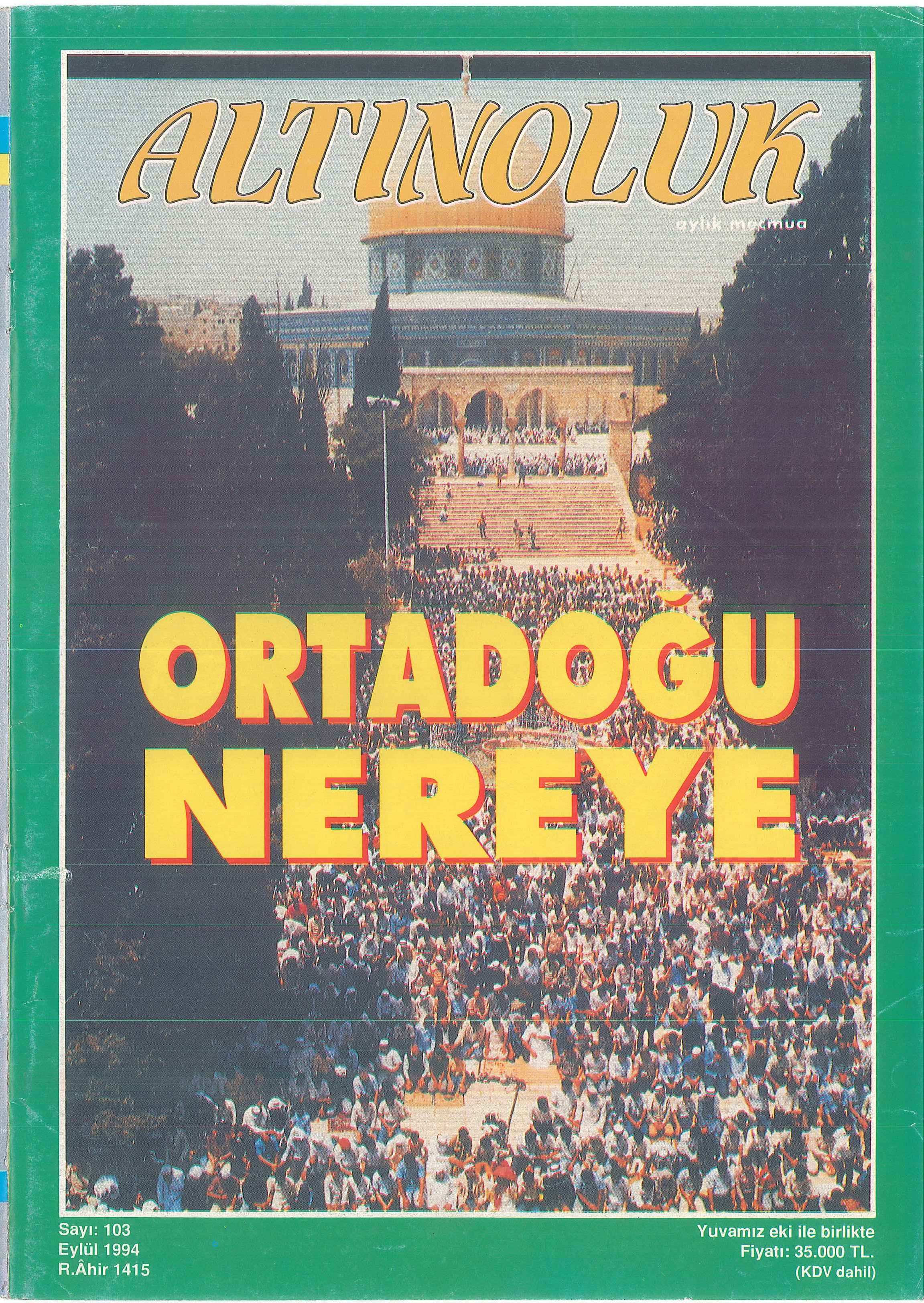 103. Sayı Kapağı
