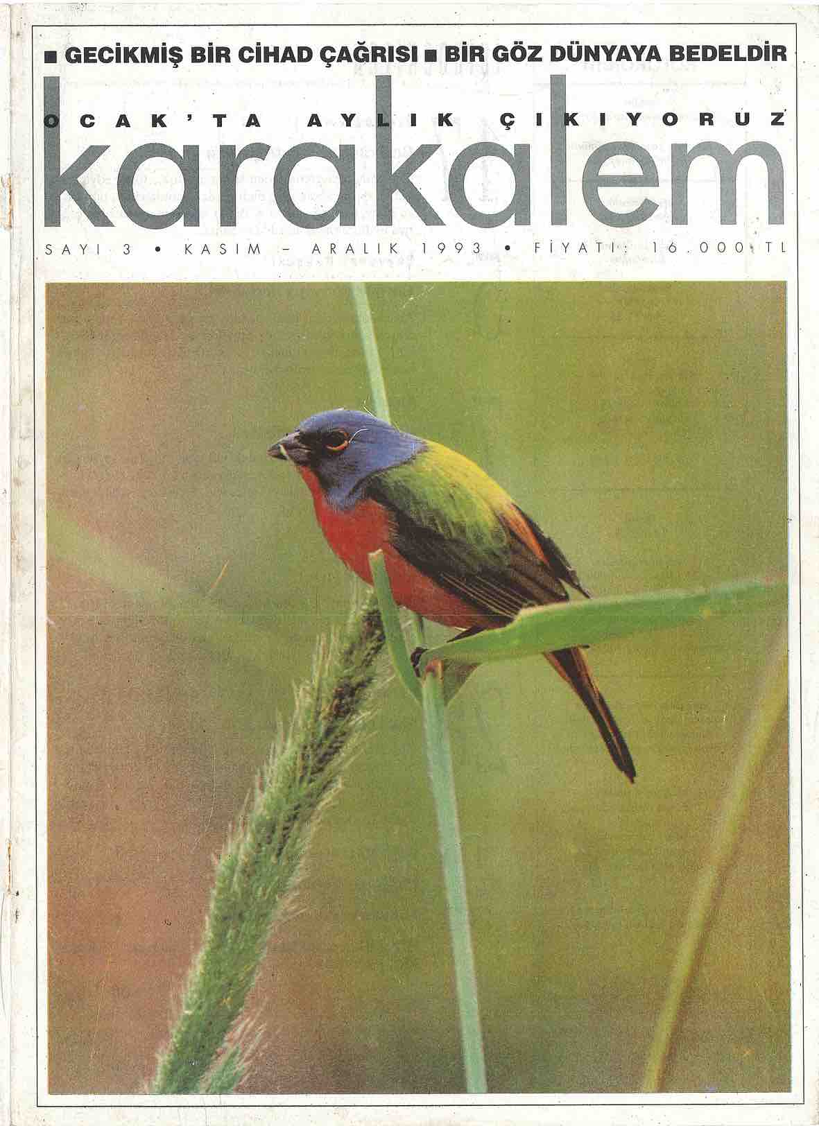 1993. Cilt 3. Sayı Kapağı