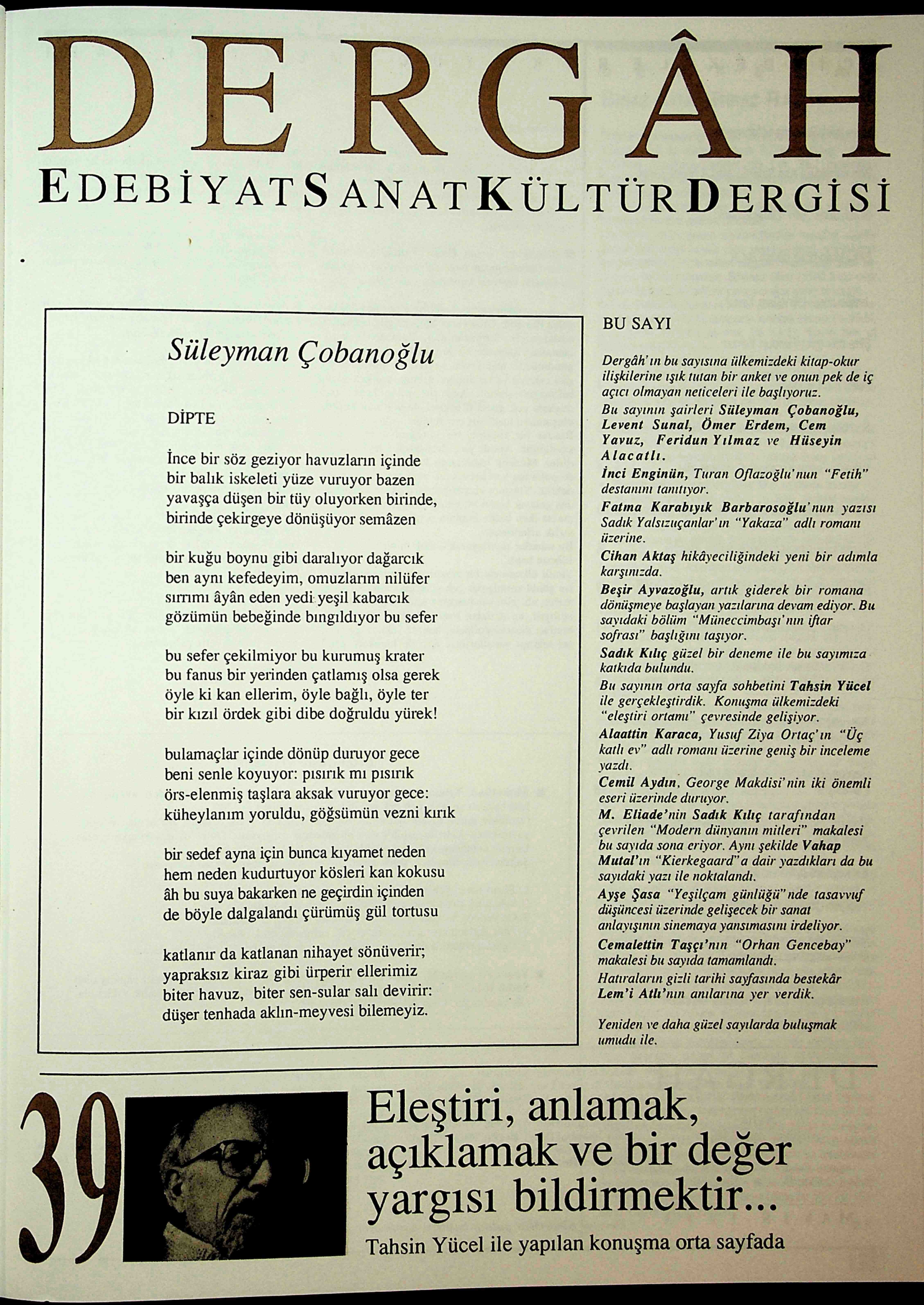 39. Sayı Kapağı