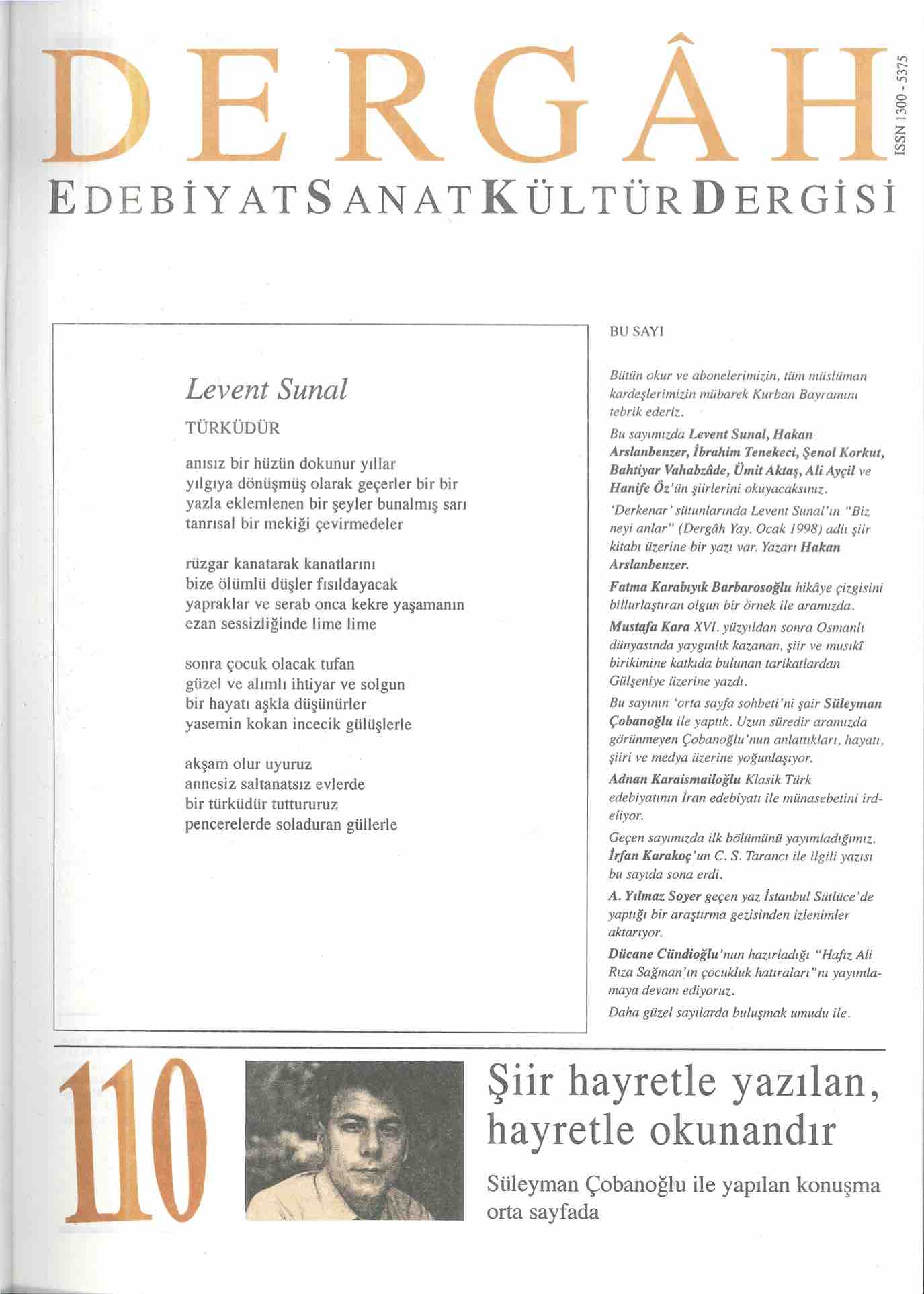 110. Sayı Kapağı