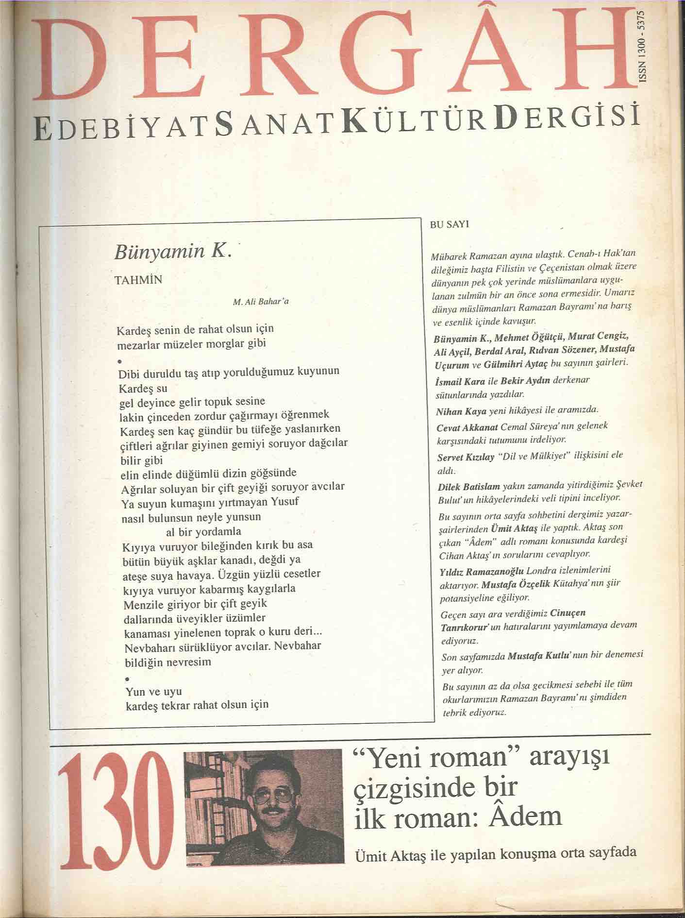 130. Sayı Kapağı
