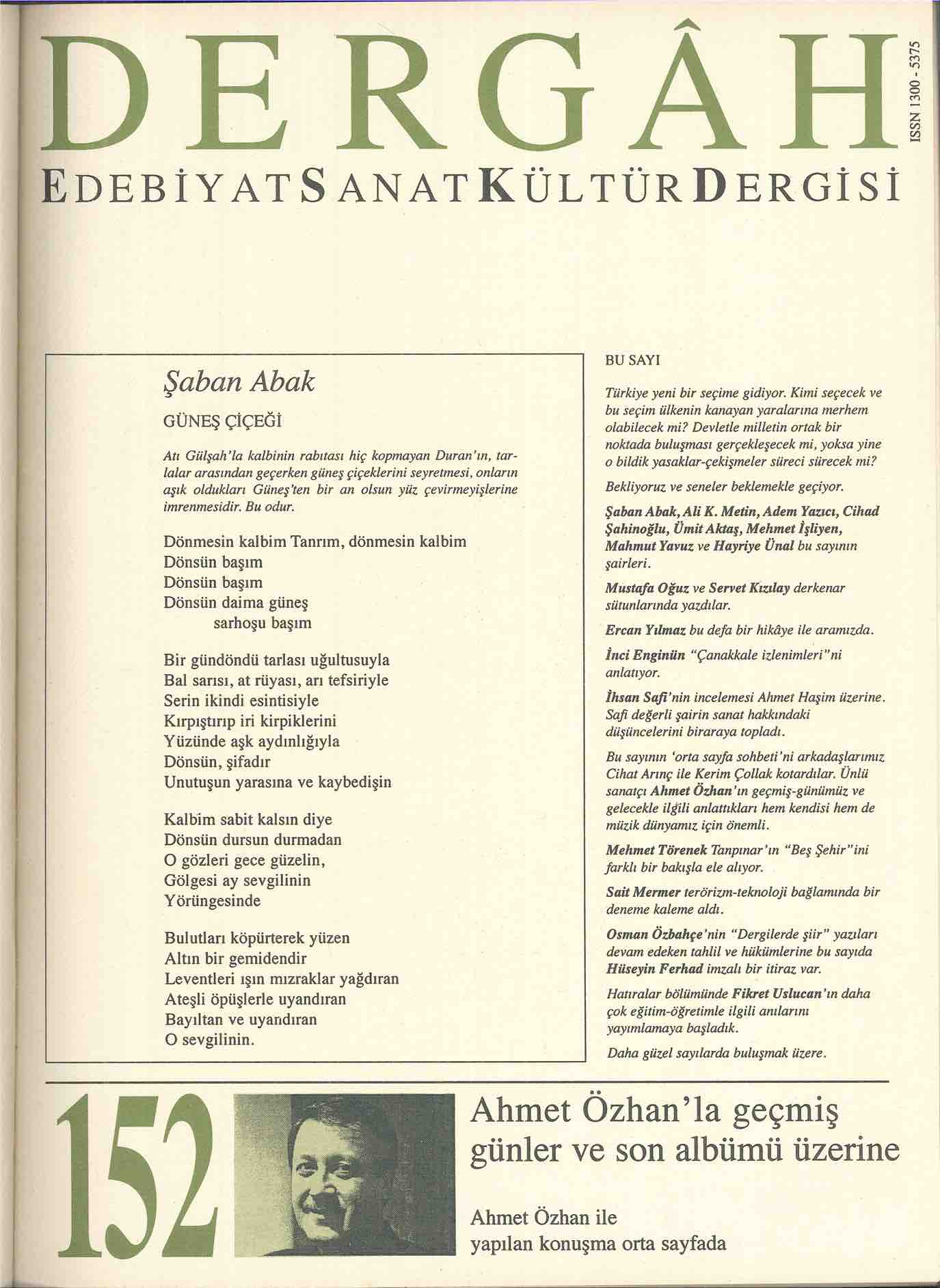 152. Sayı Kapağı