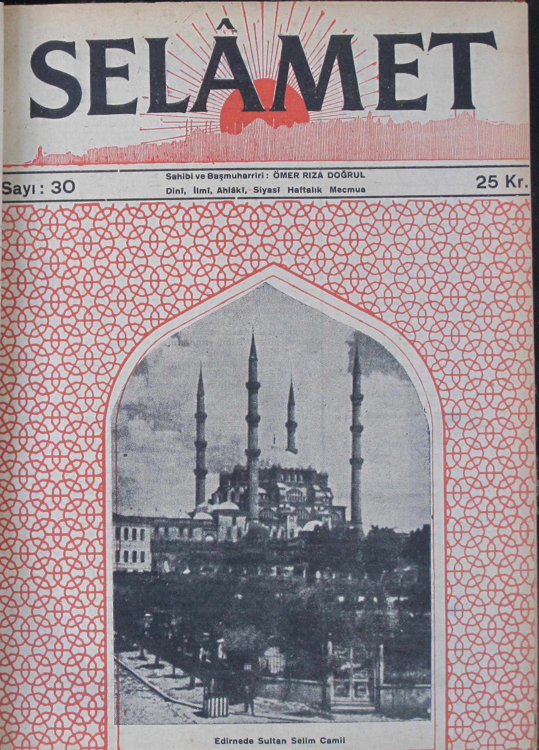 2. Cilt 30. Sayı Kapağı