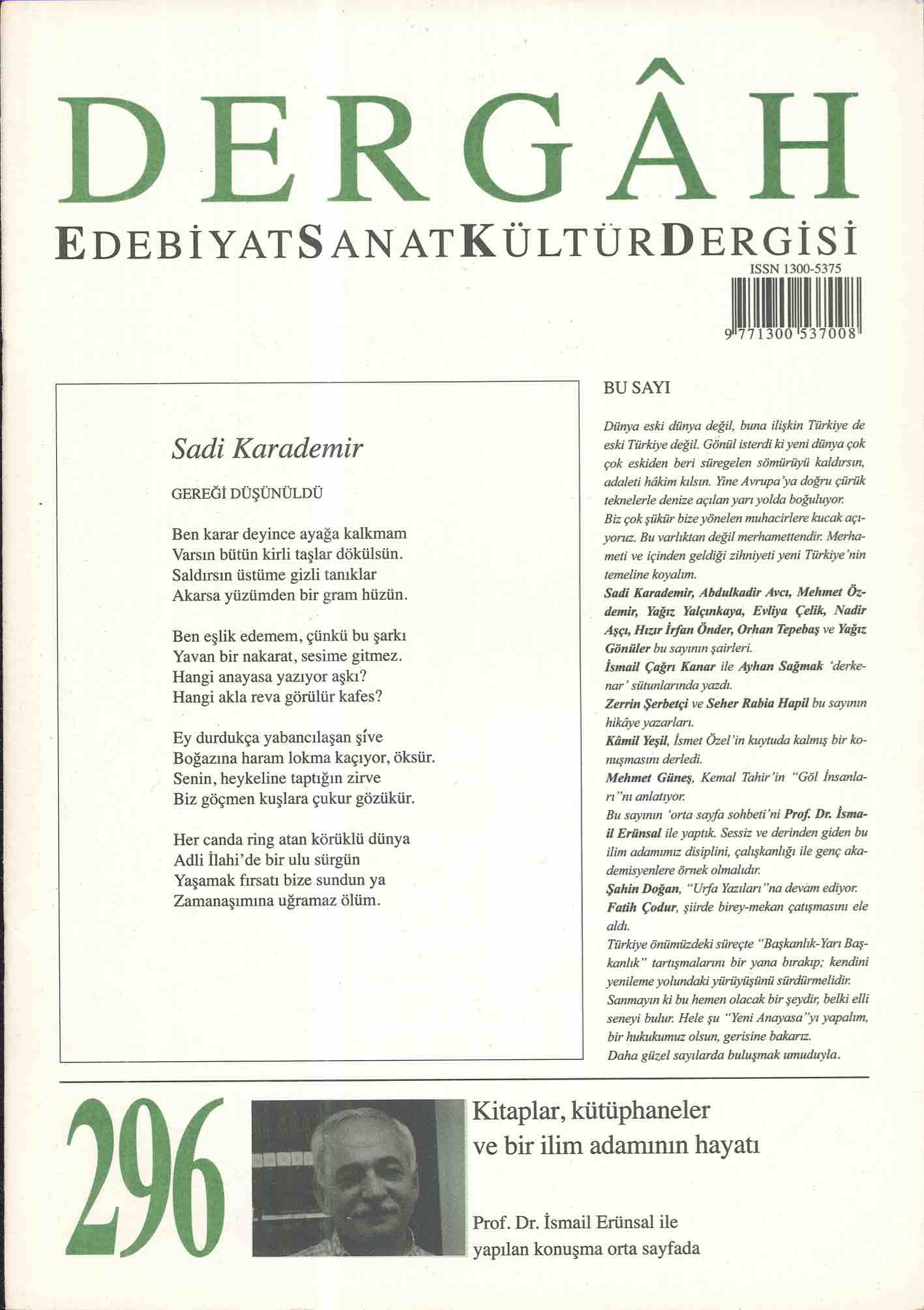 296. Sayı Kapağı