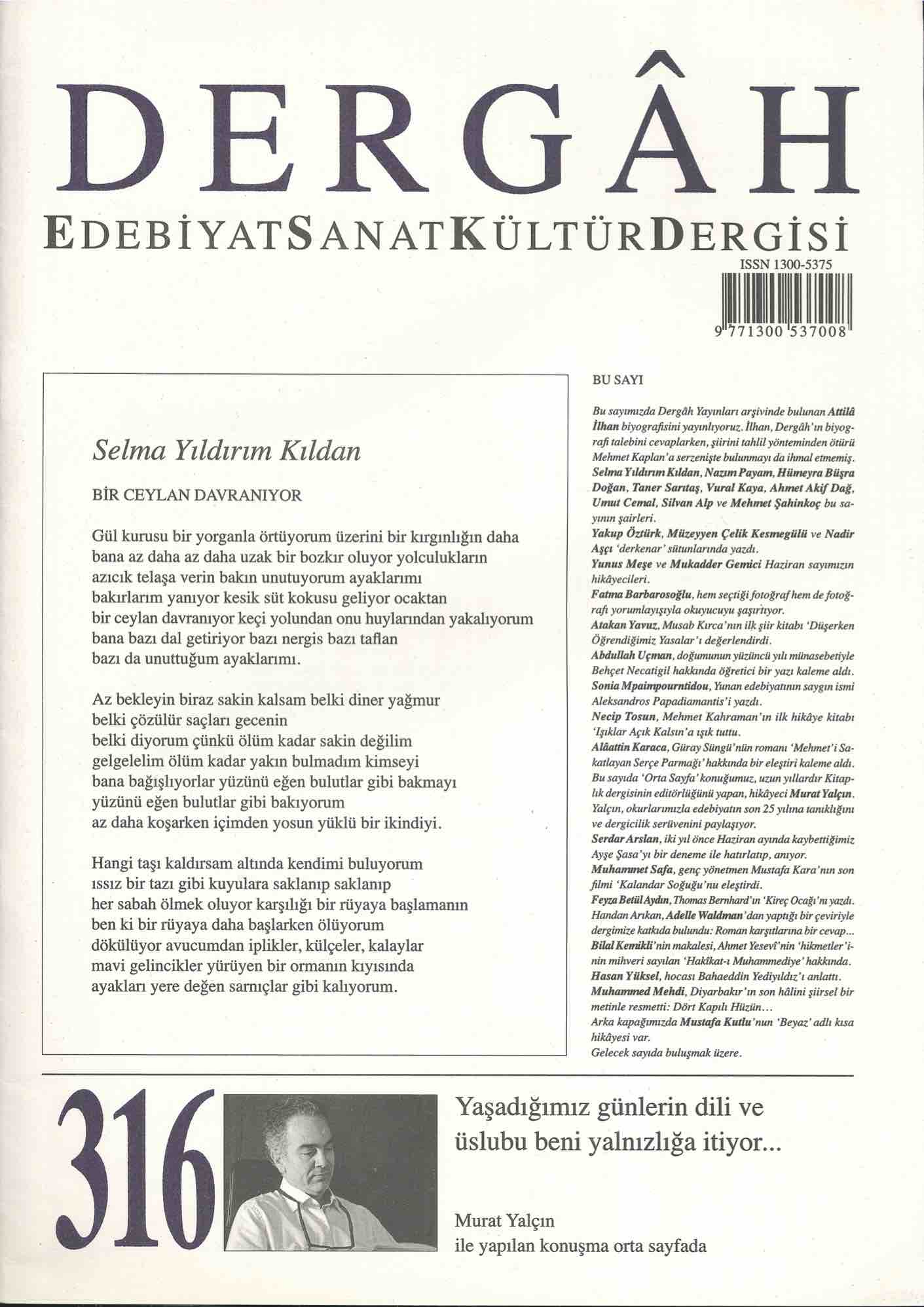316. Sayı Kapağı