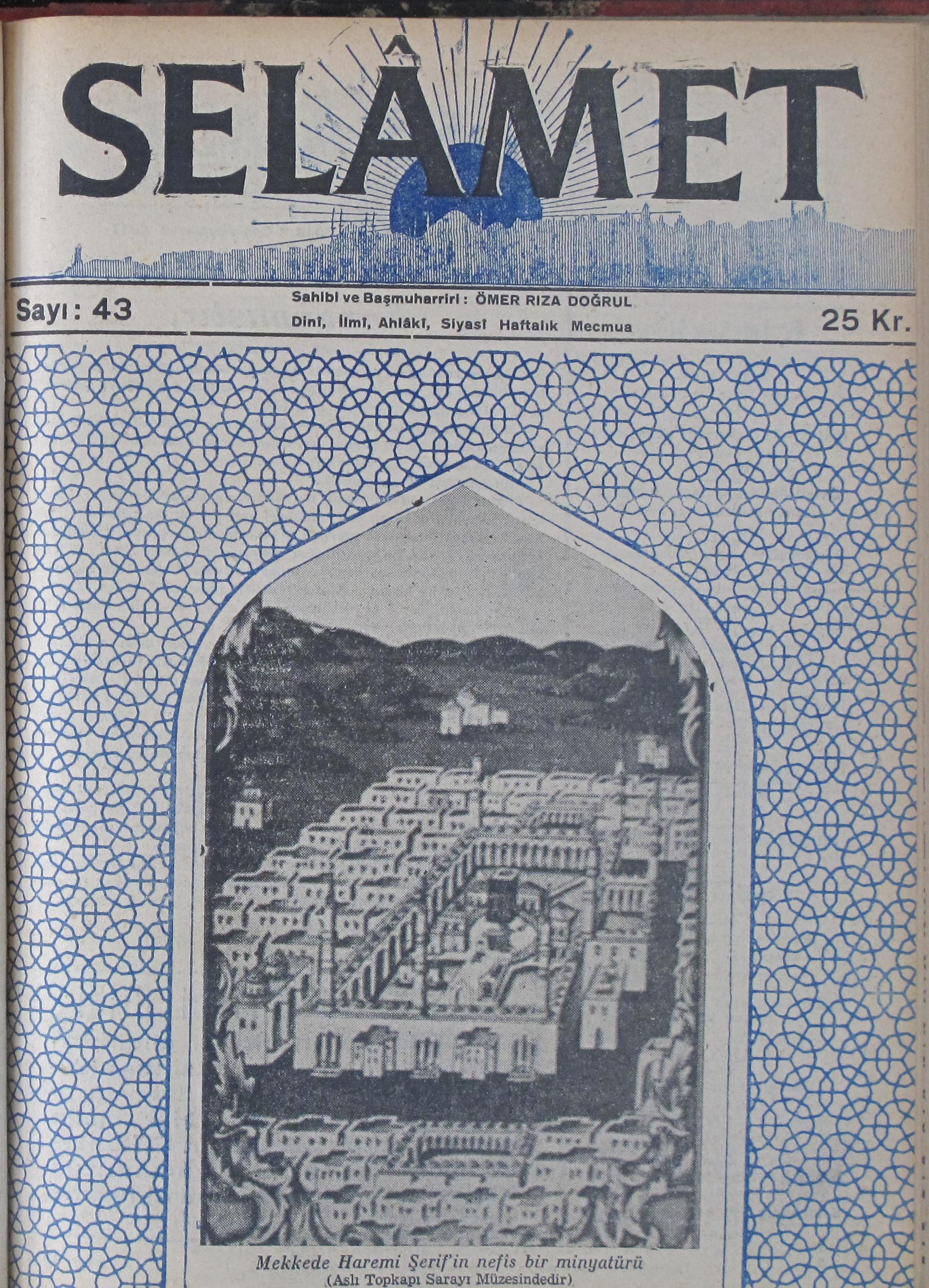 2. Cilt 43. Sayı Kapağı
