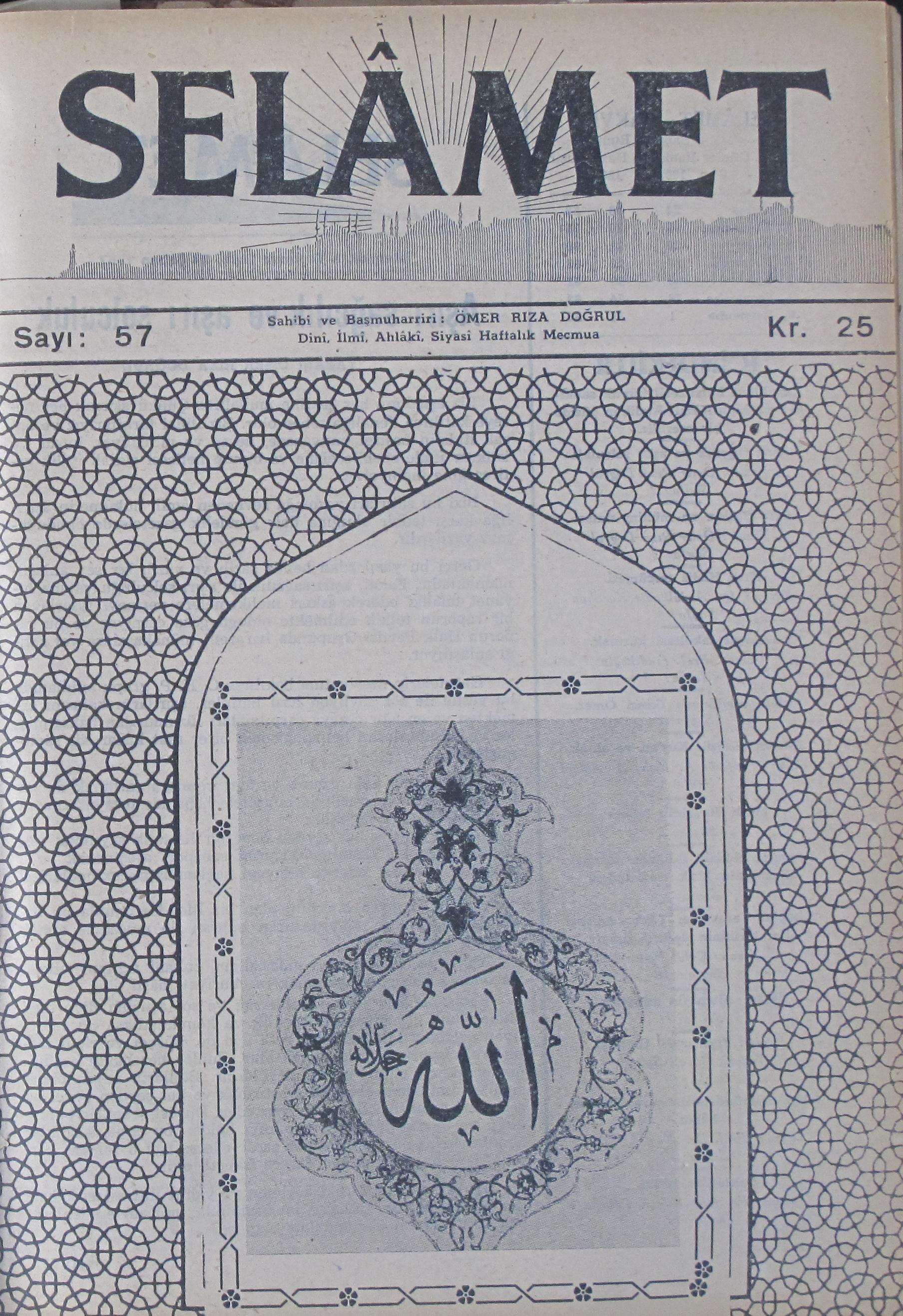 3. Cilt 57. Sayı Kapağı