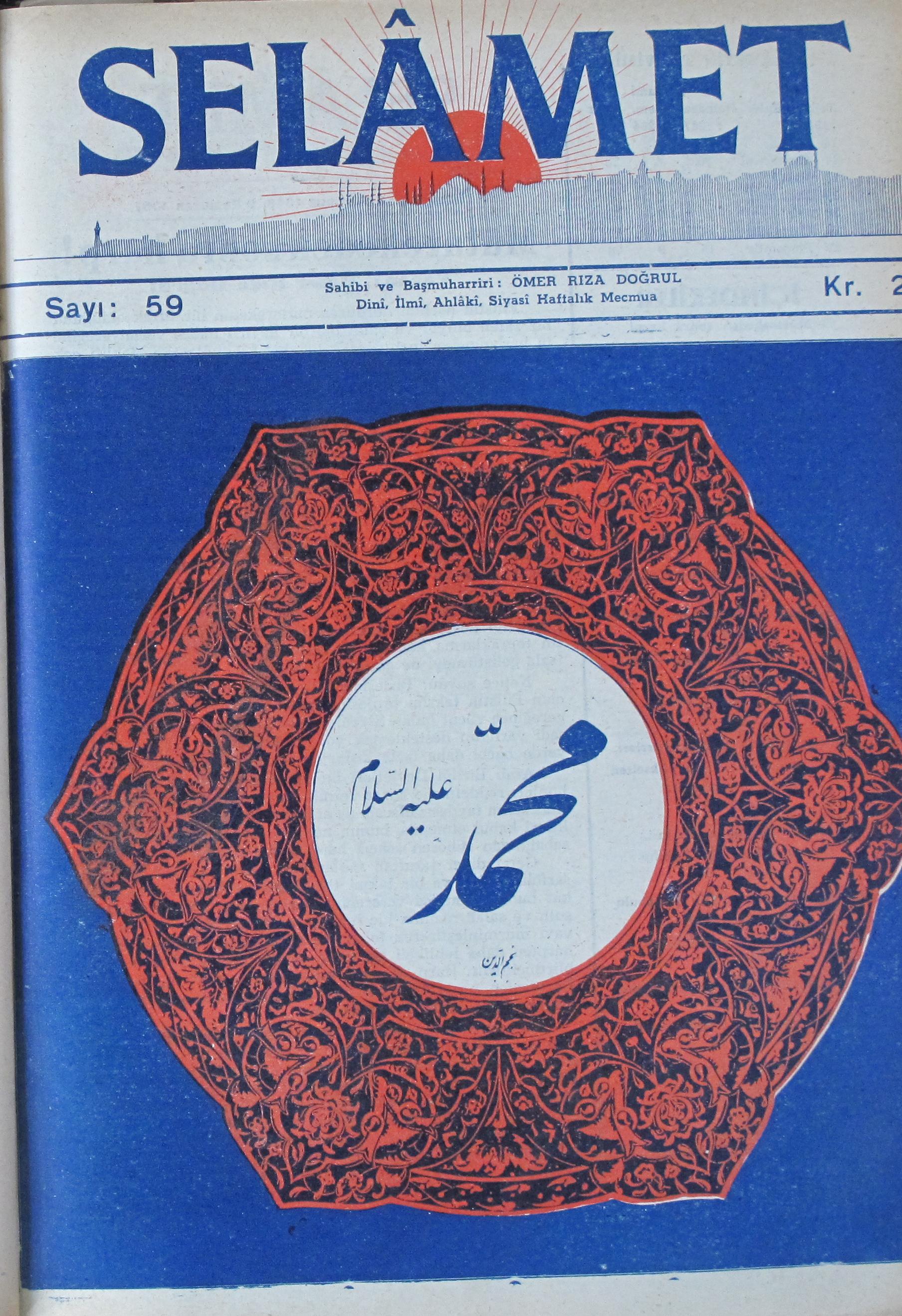3. Cilt 59. Sayı Kapağı