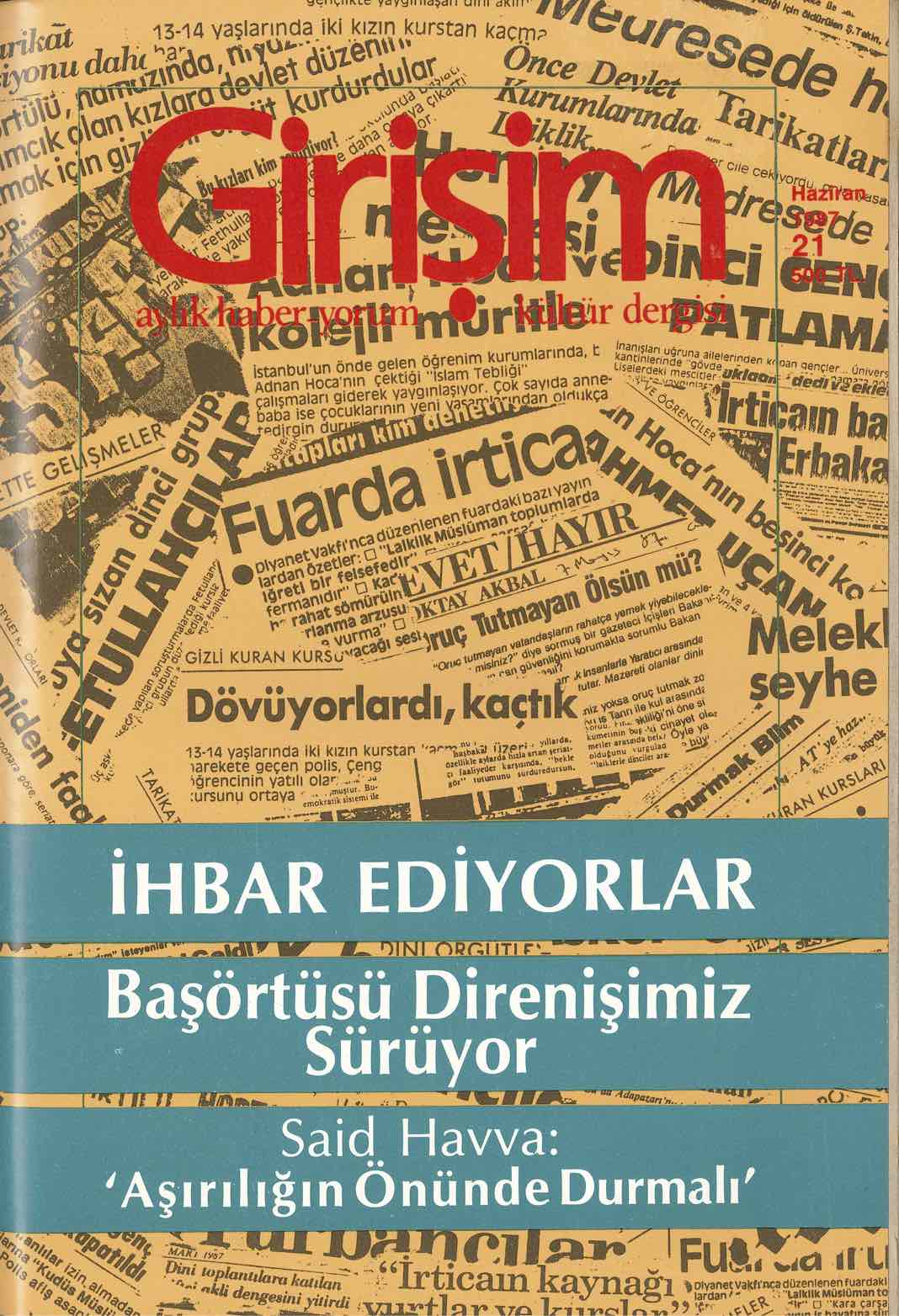 21. Sayı Kapağı