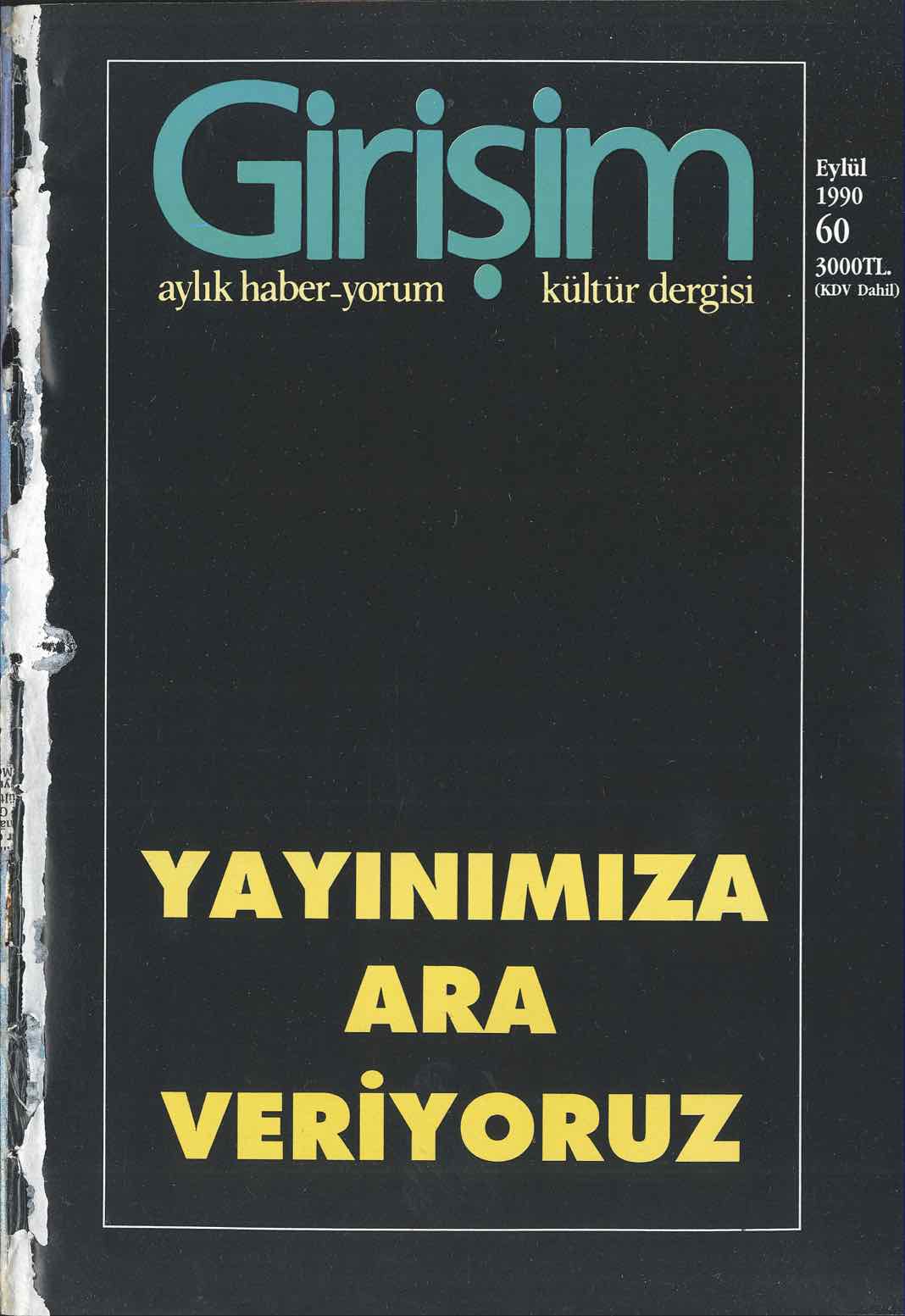 60. Sayı Kapağı