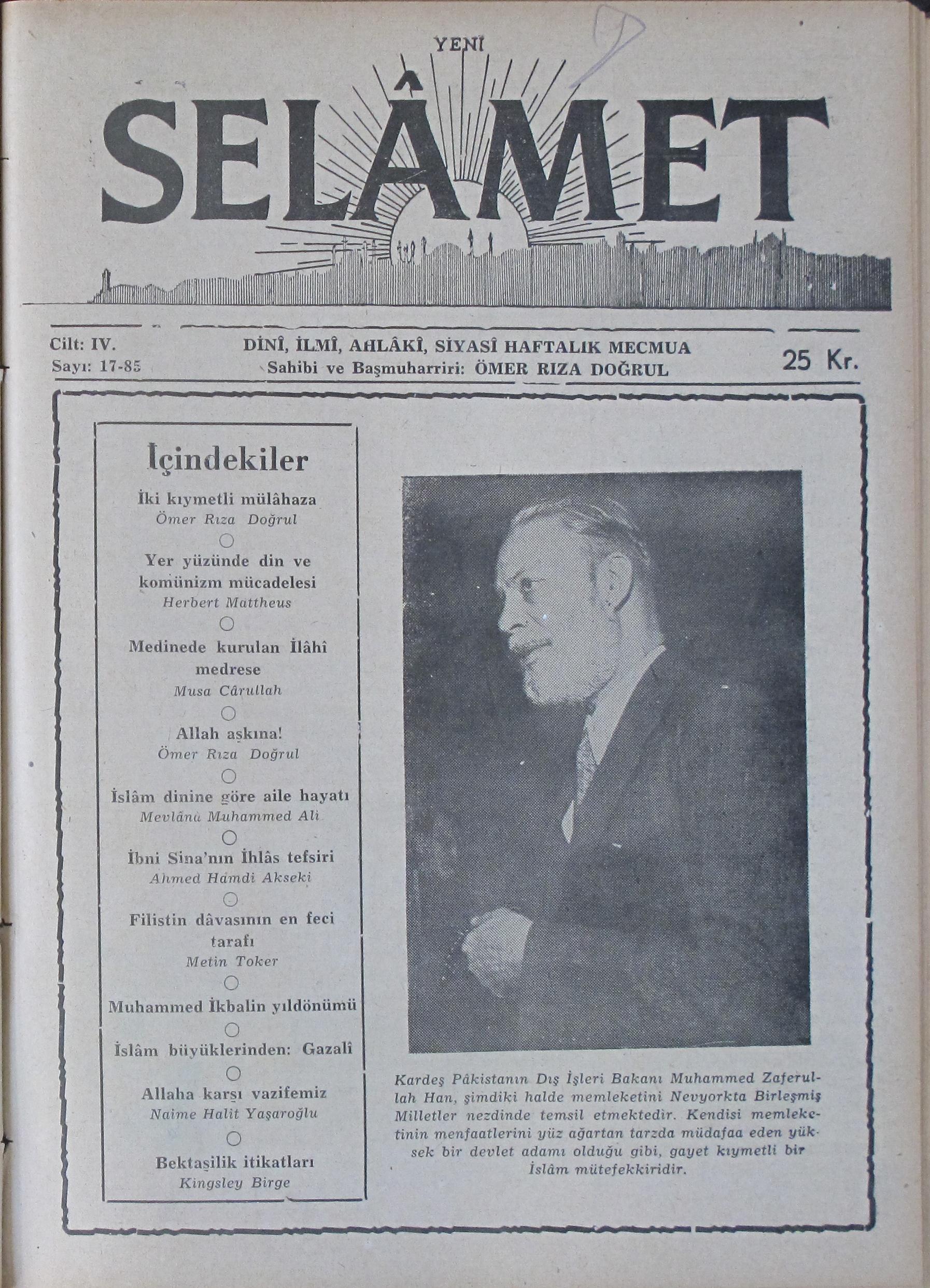 4. Cilt 85. Sayı Kapağı