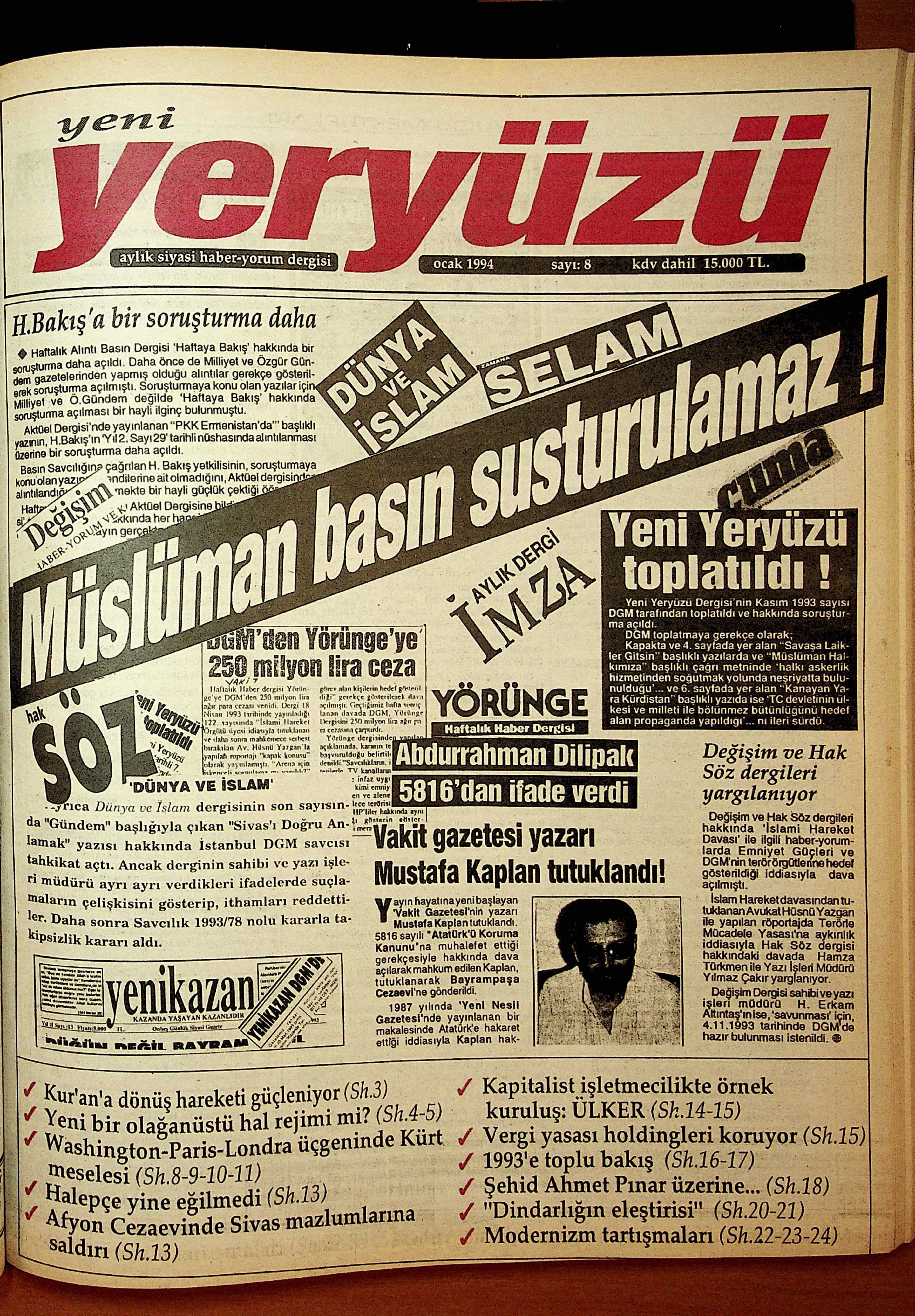 8. Sayı Kapağı