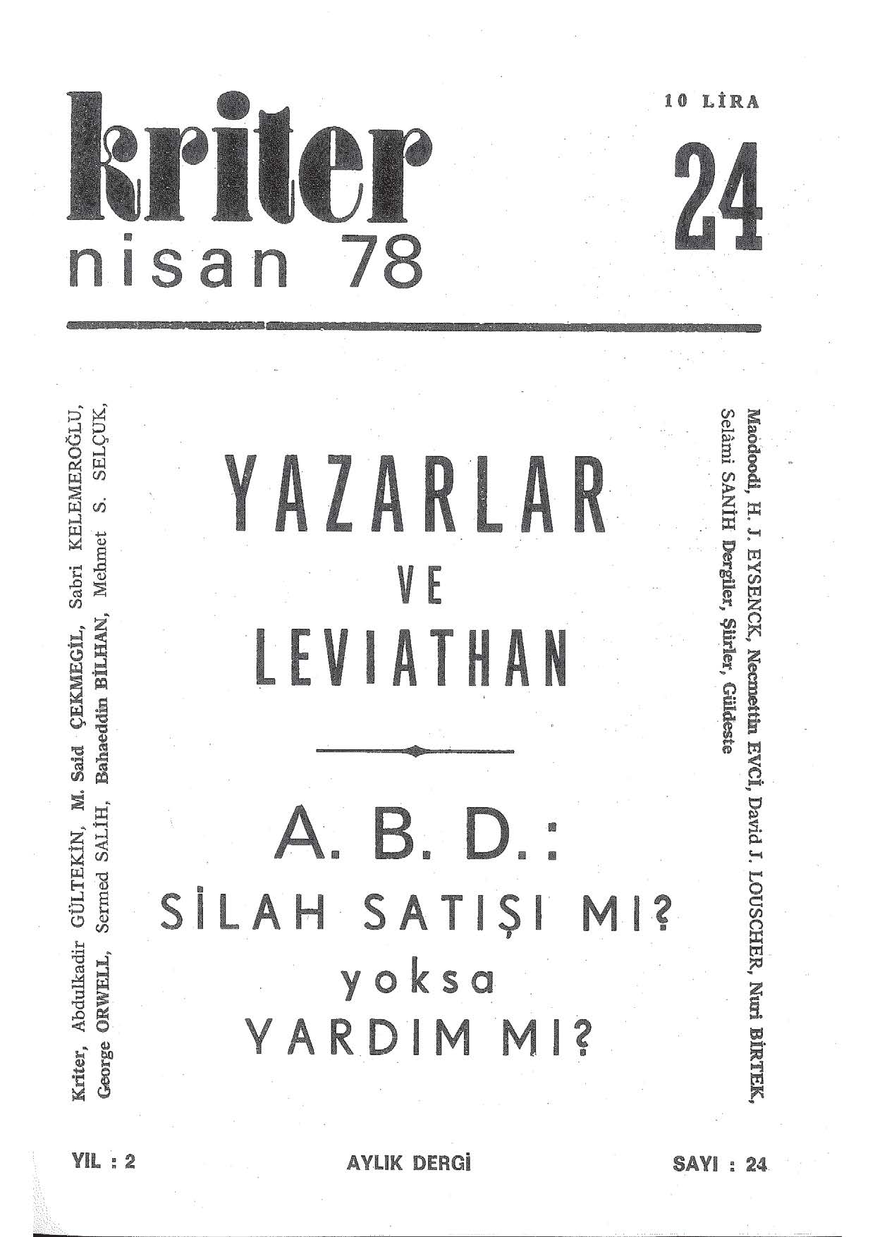 2. Cilt 24. Sayı Kapağı