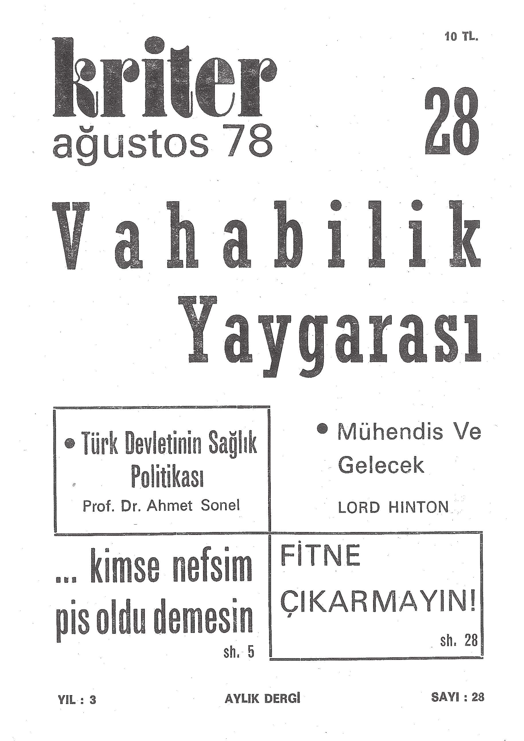 3. Cilt 28. Sayı Kapağı