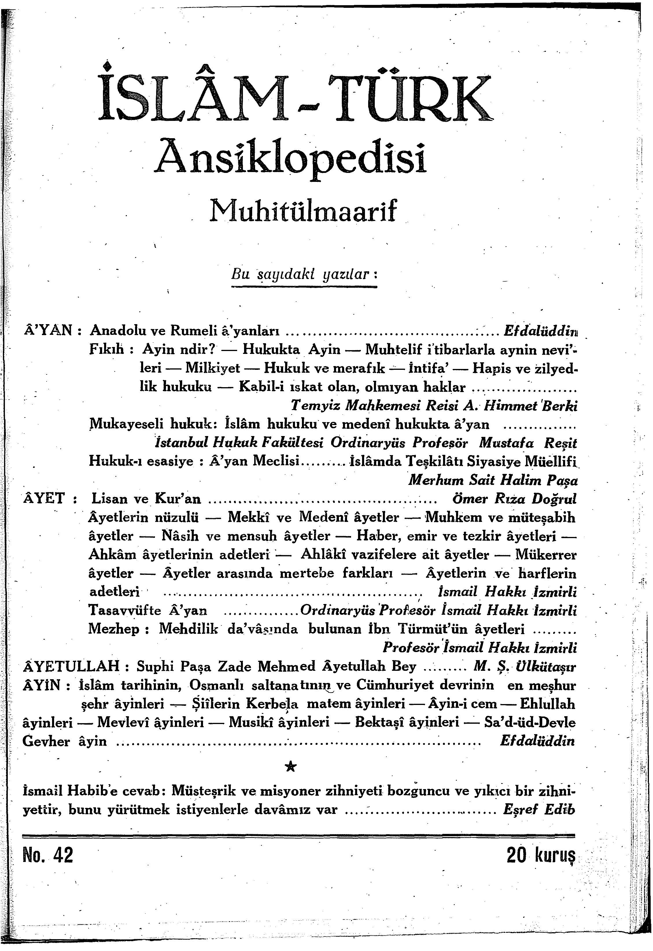 1. Cilt 42. Sayı Kapağı