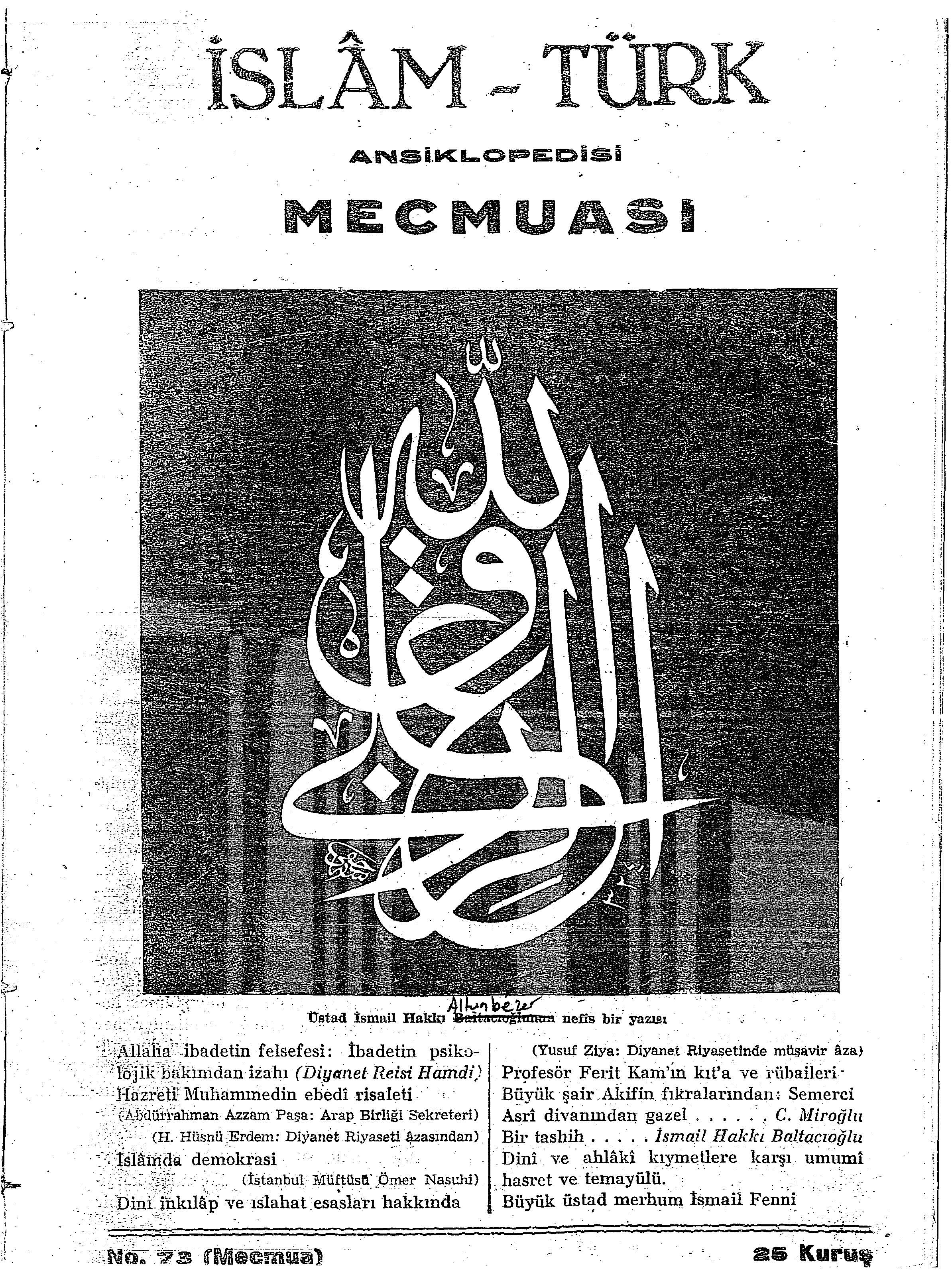 2. Cilt 73. Sayı Kapağı