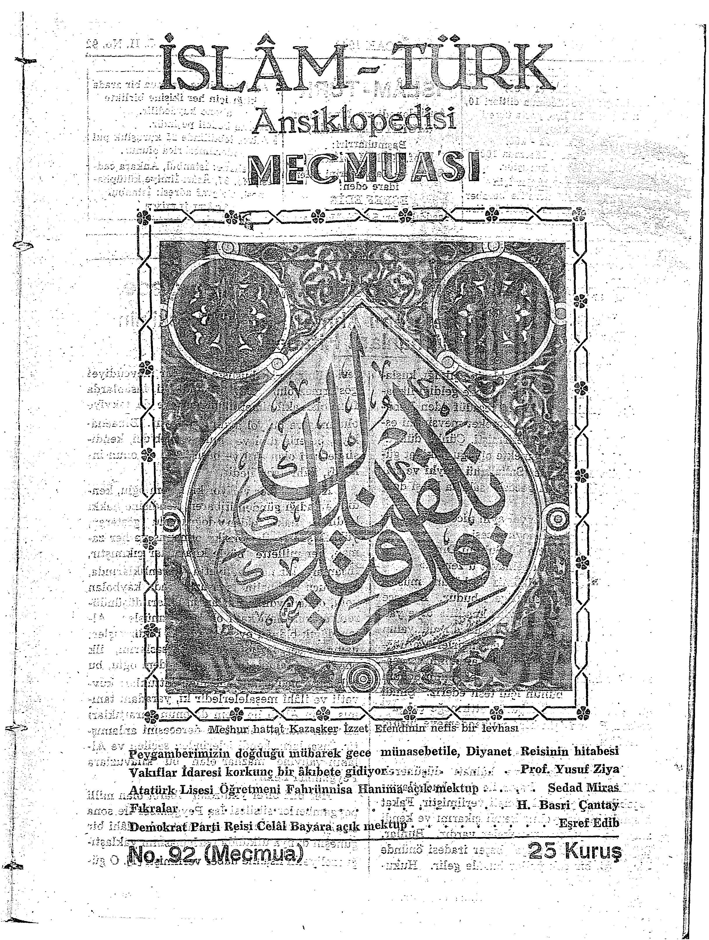 2. Cilt 92. Sayı Kapağı